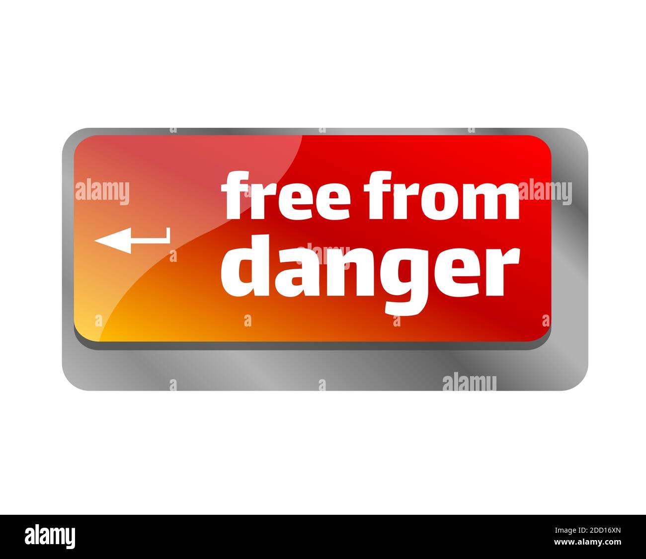 Sans danger . Gros plan sur le clavier, entrez la touche ordinateur. Banque D'Images