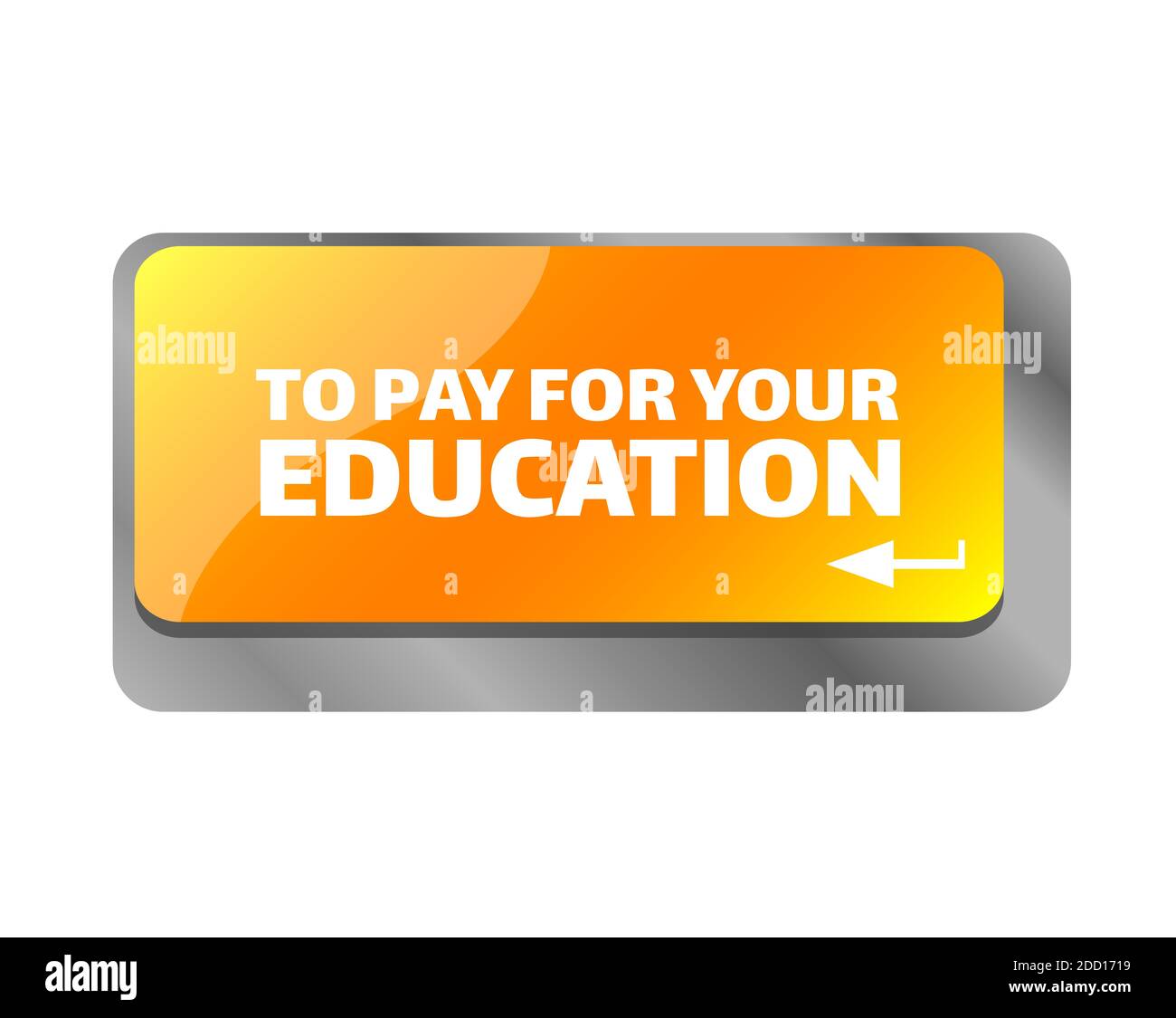 Pour payer votre éducation . Gros plan sur le clavier, entrez la touche ordinateur. Banque D'Images