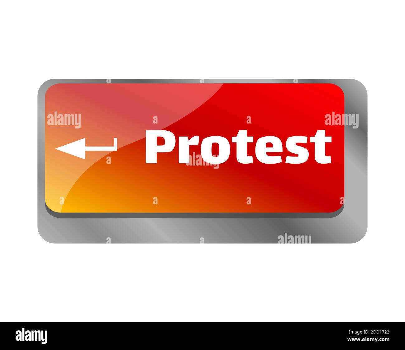 Manifestations . Gros plan sur le clavier, entrez la touche ordinateur. Banque D'Images