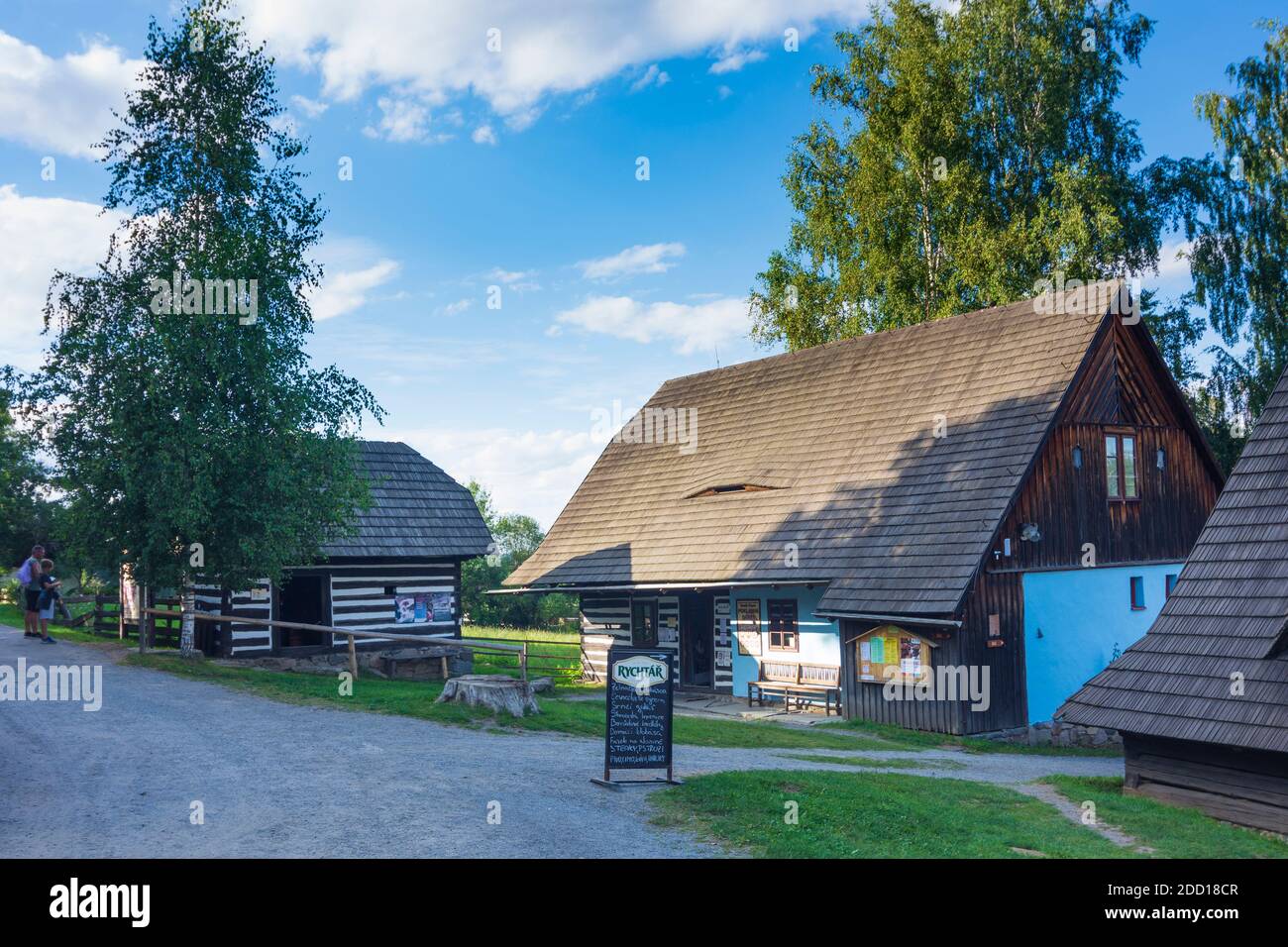 Hlinsko v Cechach: Vysocina musée en plein air, ferme de Bohemian-Moravian Highlands in , Pardubicky, région de Pardubice, région de Pardubitzer, Tchèque Banque D'Images