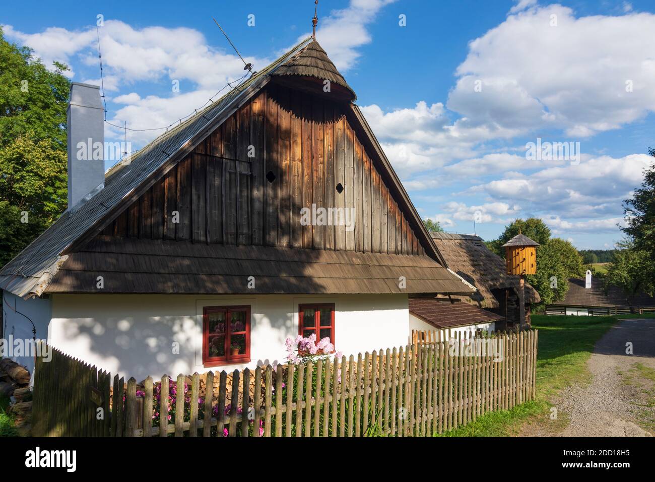 Hlinsko v Cechach: Vysocina musée en plein air, ferme de Bohemian-Moravian Highlands in , Pardubicky, région de Pardubice, région de Pardubitzer, Tchèque Banque D'Images