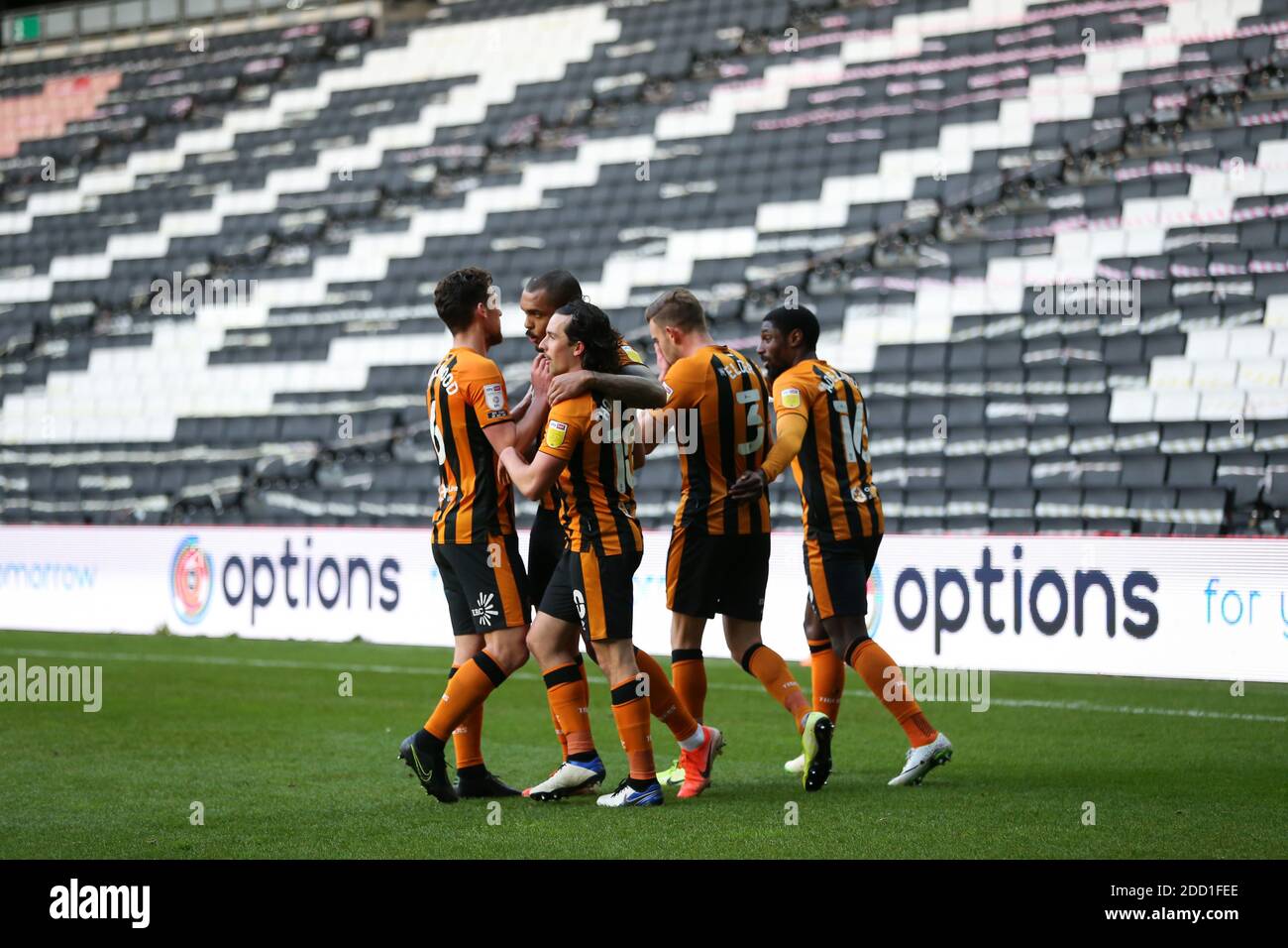 CÉLÉBRATION Josh Magennis #27 de Hull City célèbre son but Banque D'Images