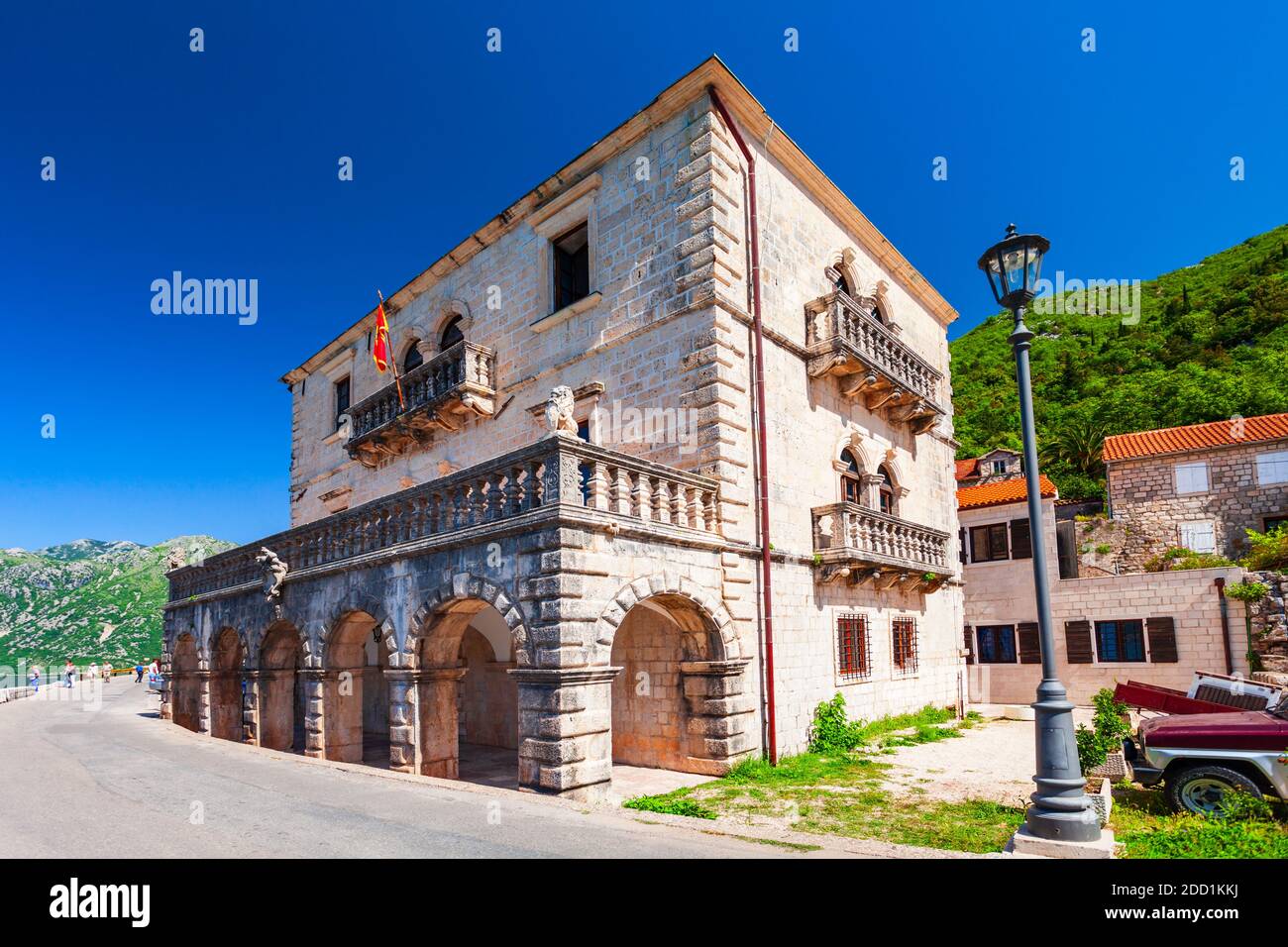 Musée de la ville de Perast ou Muzej Grada Perasta est situé dans la ville de Perast sur la baie de Kotor au Monténégro Banque D'Images