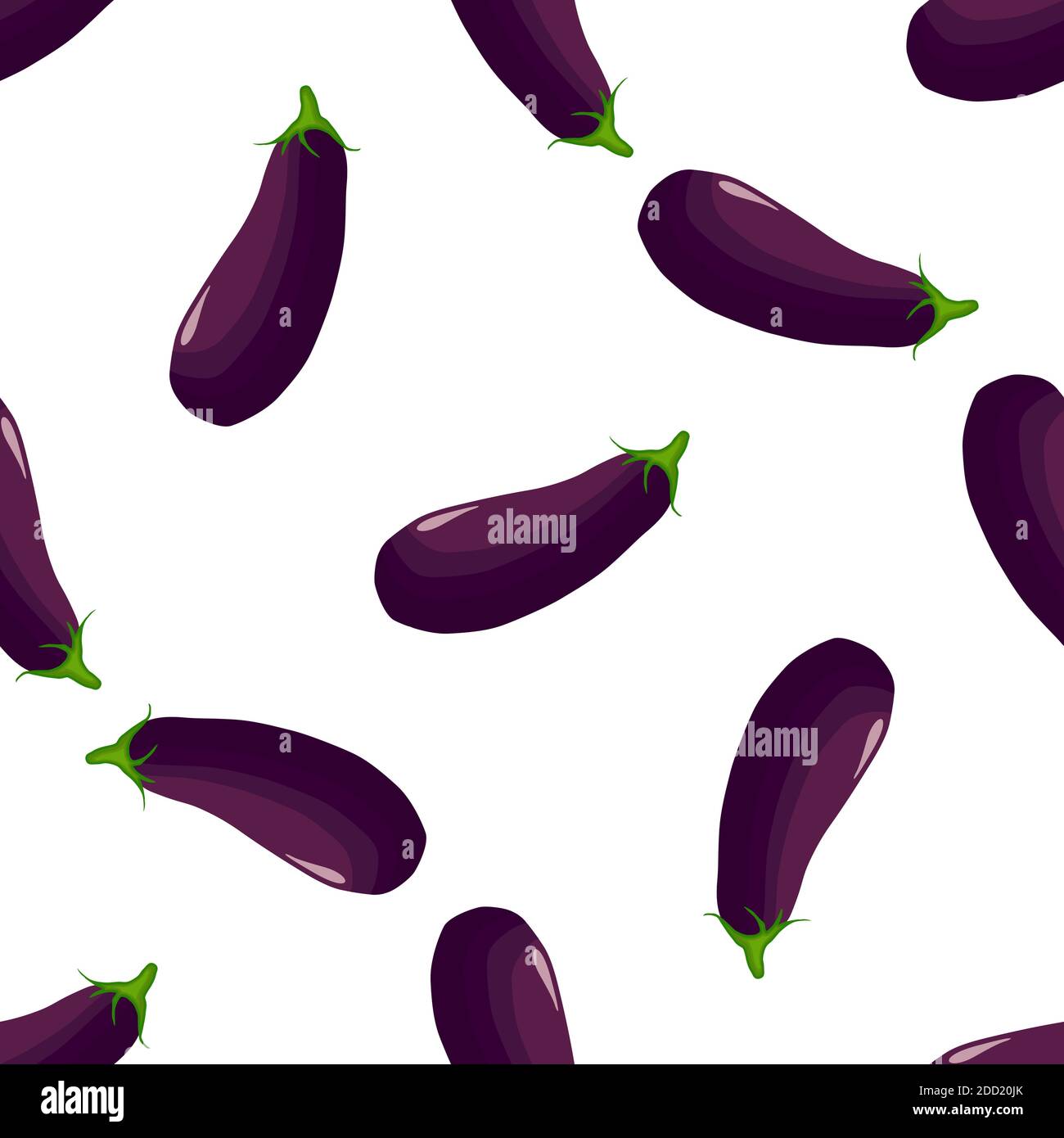 Illustration sur le thème de l'aubergine à motif, aubergine végétale pour le phoque. Motif végétal composé de belle aubergine, beaucoup d'aubergine. Co. Simple Illustration de Vecteur