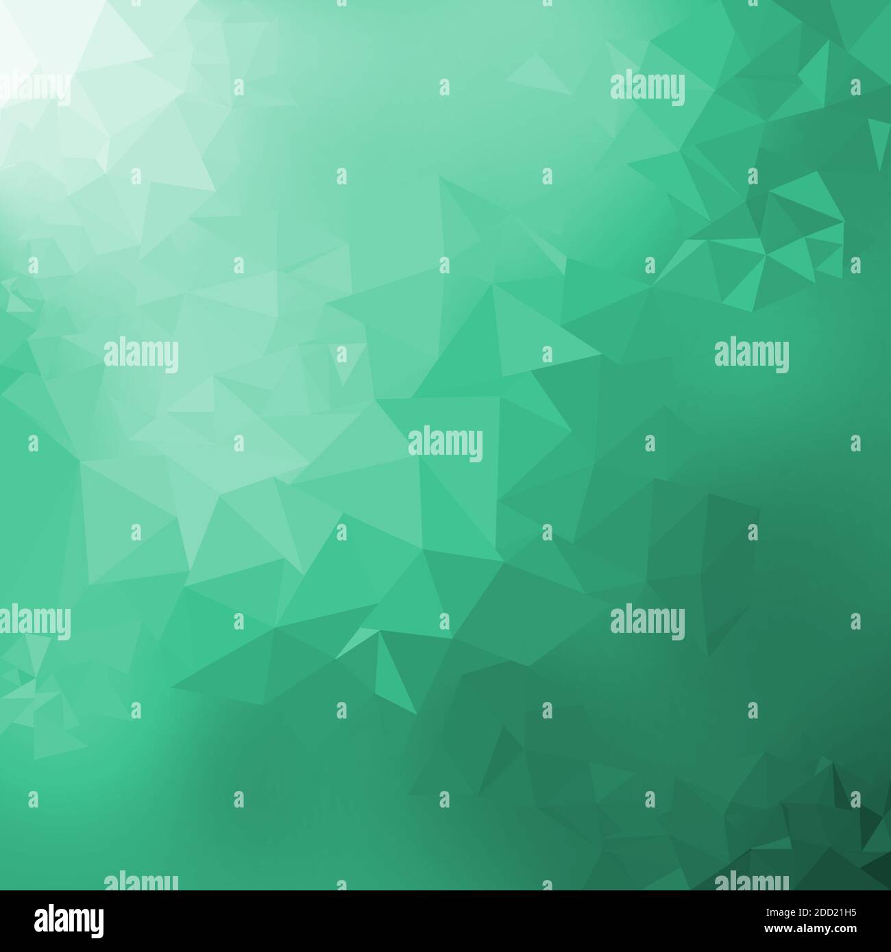 Fond abstrait à dégradé vert et bas triangles en forme de poly, arrière-plan dynamique tendance Banque D'Images