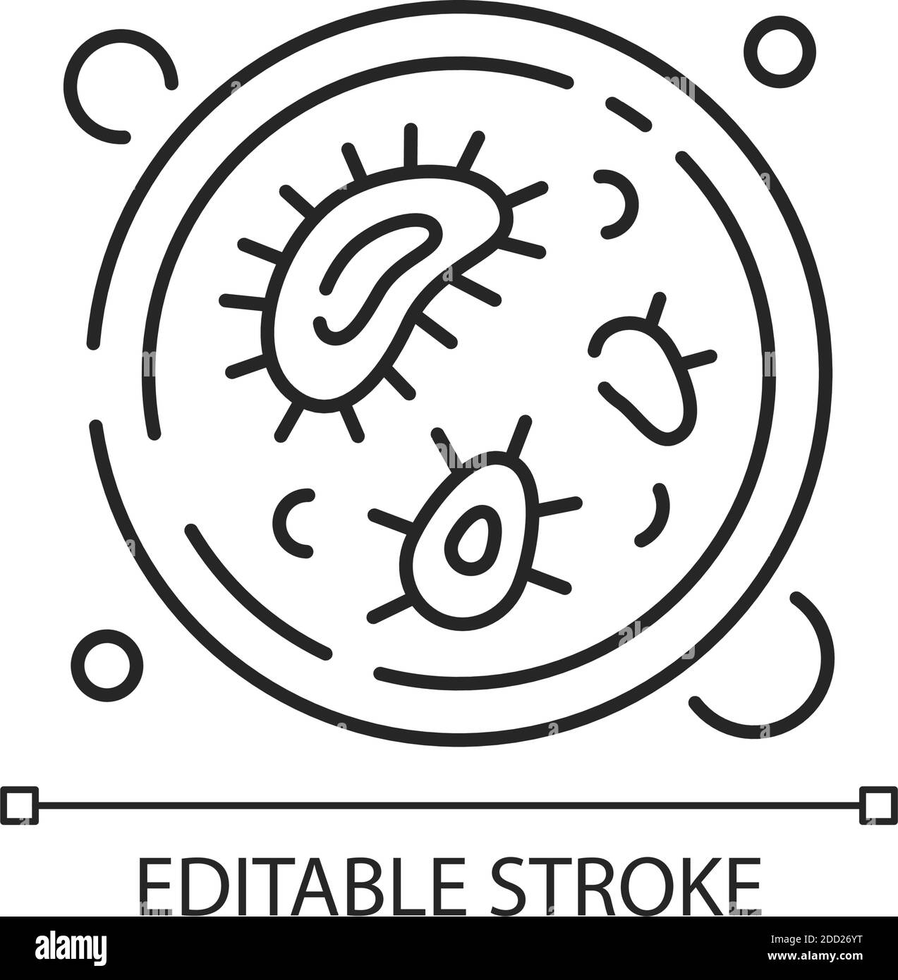 Icône linéaire de boîte de Pétri Illustration de Vecteur