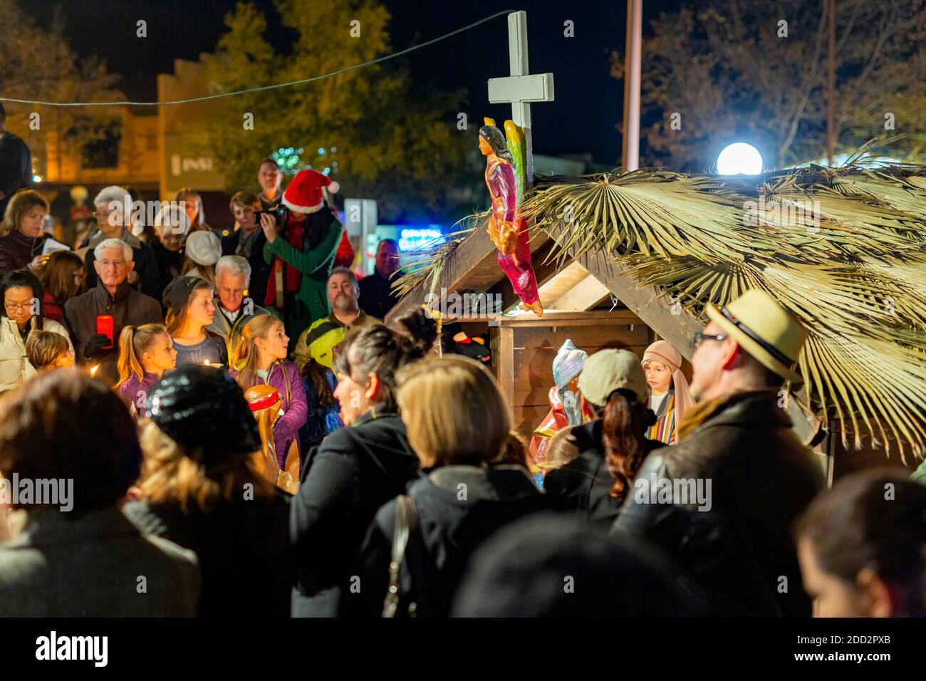 Los Angeles, 20 décembre 2015 - Messe de Noël sur la route de Sierra Madre Banque D'Images