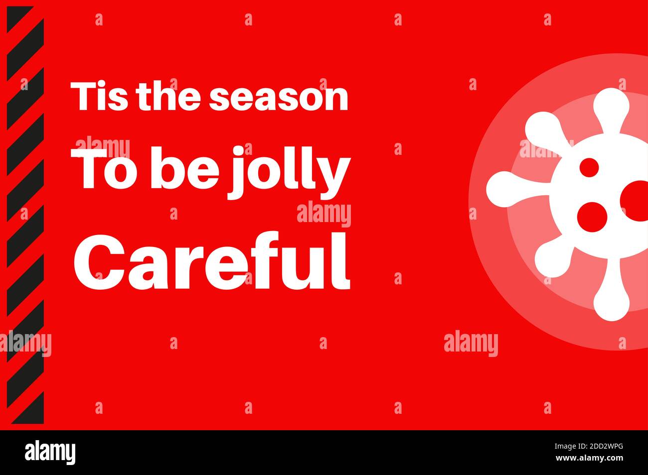 TIS la saison à être Jolly prudent Vector Illustration avec logo du virus Illustration de Vecteur