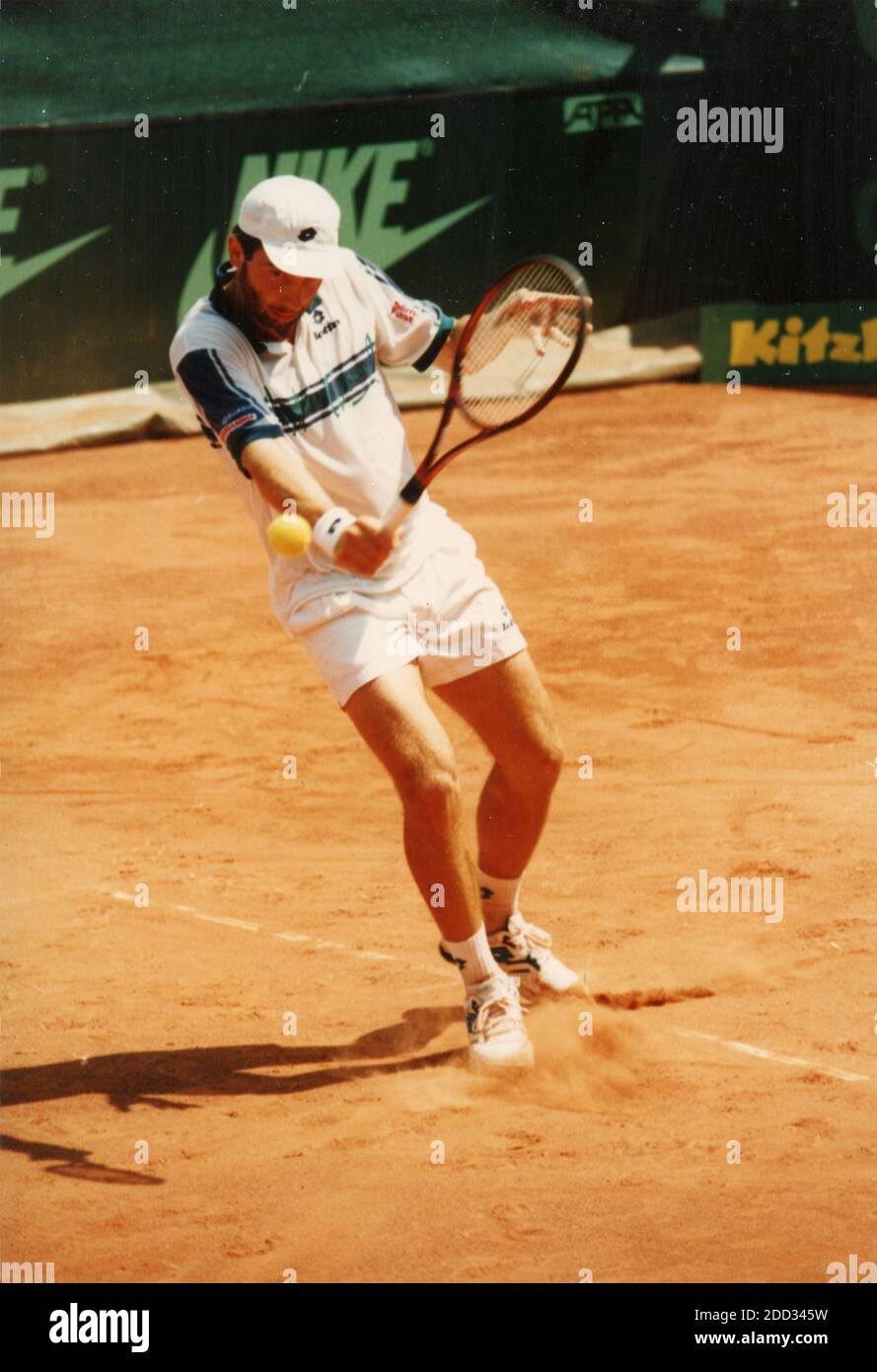 Joueur italien de tennis Stefano Pesocolido, 1995 Banque D'Images