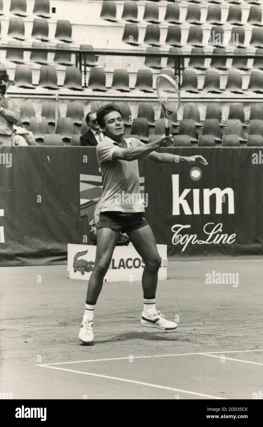 Julio Goes, joueur de tennis brésilien, 1984 Banque D'Images