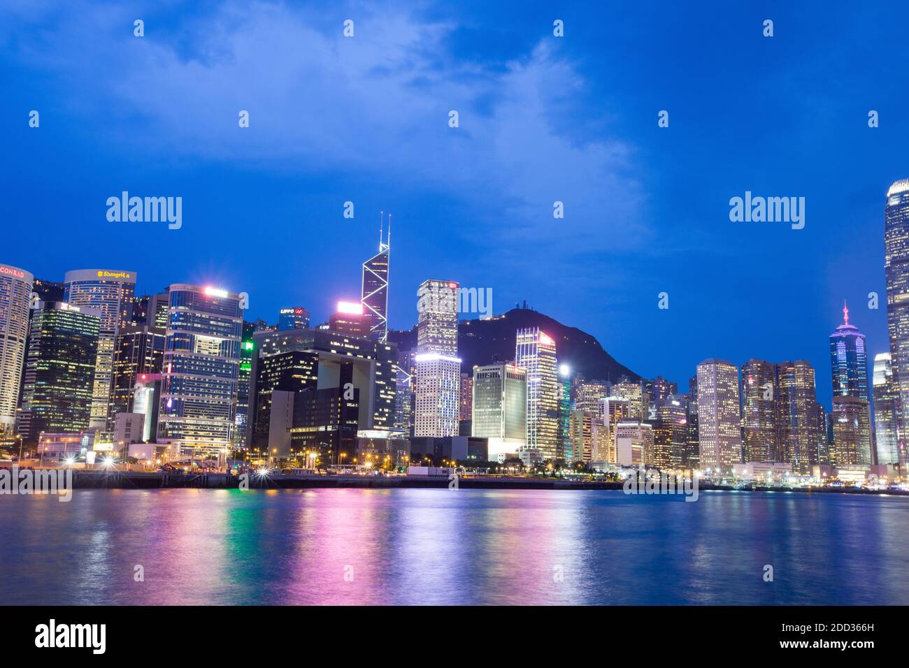 Hong Kong city at night Banque D'Images