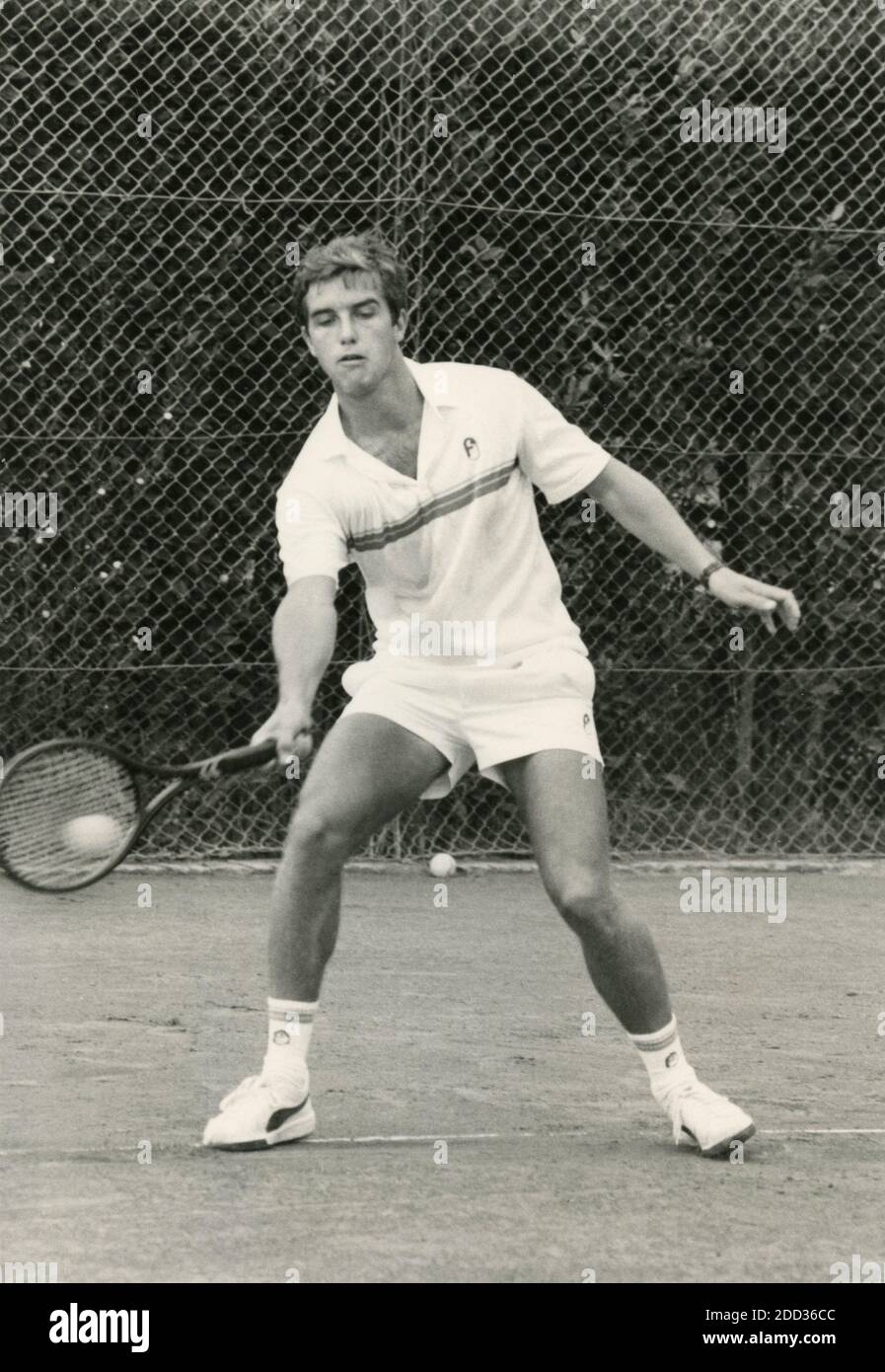 Joueur italien de tennis Marco Alciati, 1983 Banque D'Images