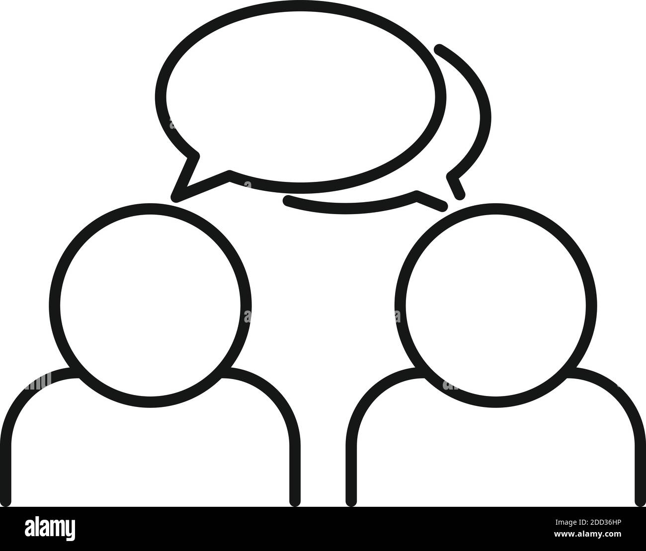 Icône de orthophoniste de conversation, style de contour Illustration de Vecteur