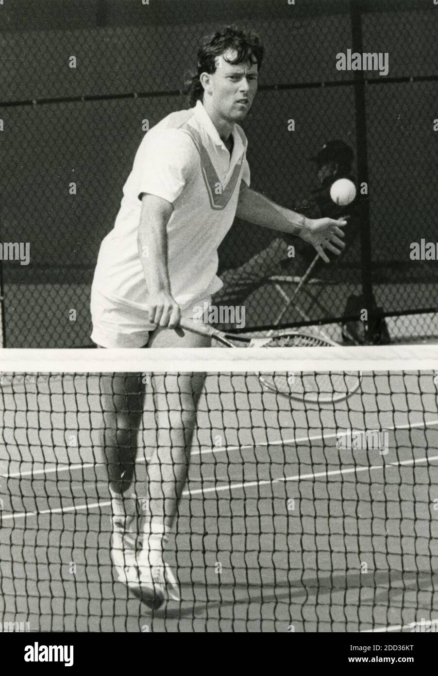 Joueur de tennis britannique Jeremy Bates, années 1980 Banque D'Images