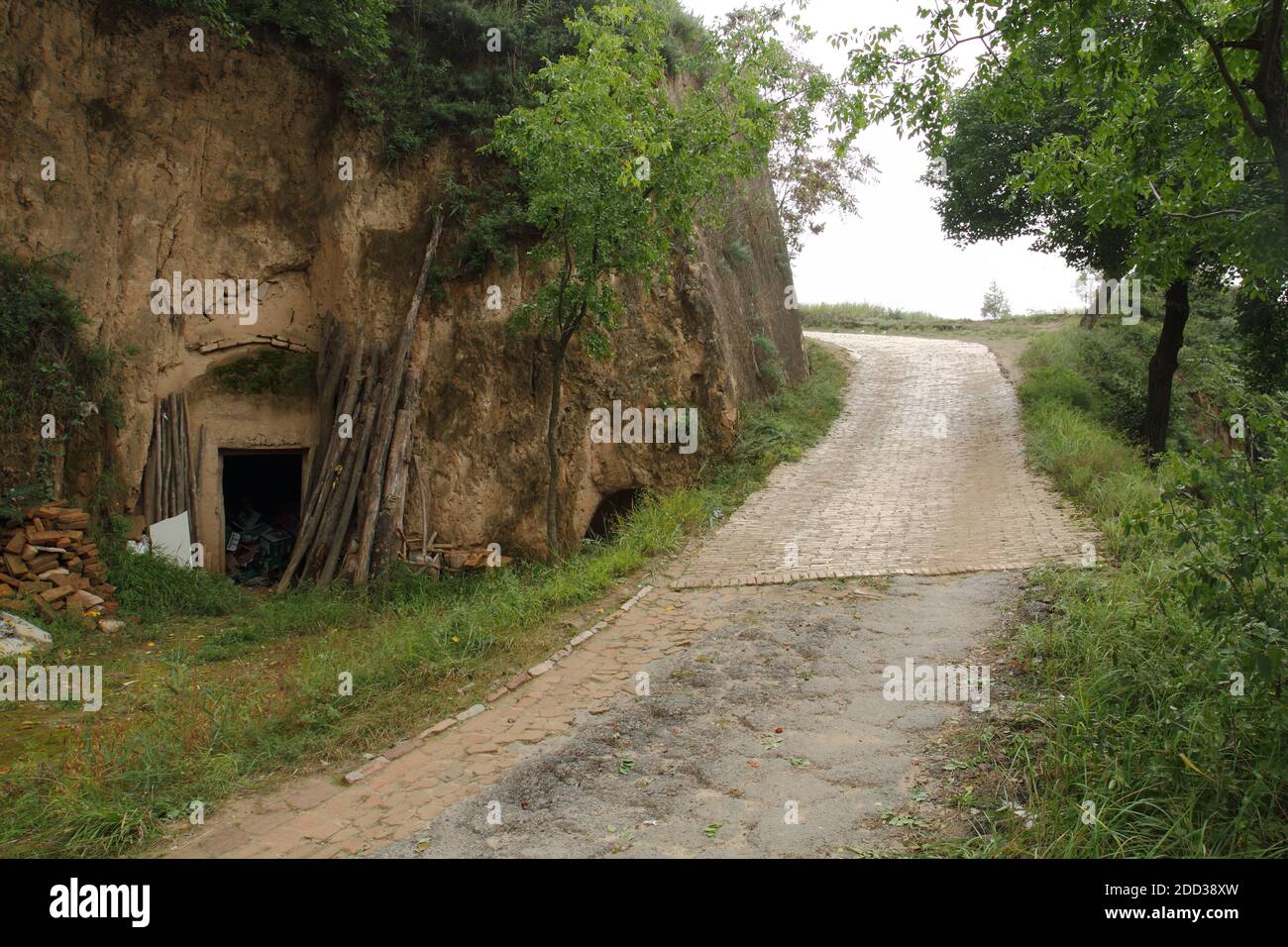 Ville de Qingyang, grottes de la province de gansu Banque D'Images