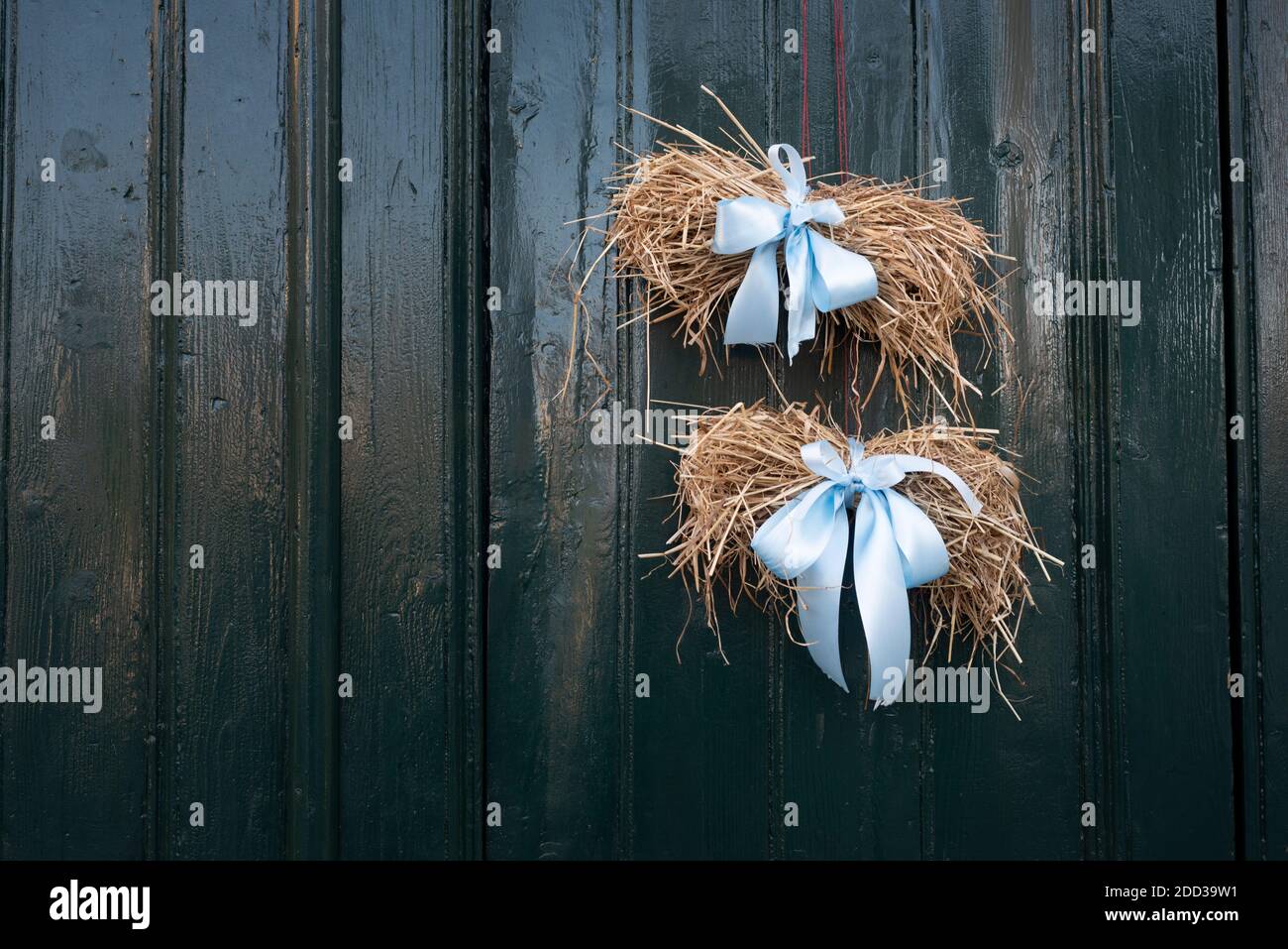 L'Italie, Lombardie, Crema, Bouquet de foin fixée pour la fête de Sainte Lucie Banque D'Images