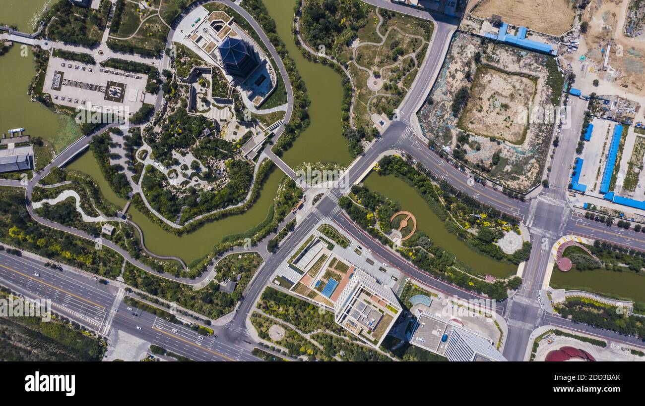 Yinchuan lire le quartier central des affaires du golfe est situé dans la région centrale de jinfeng district de yinchuan Banque D'Images
