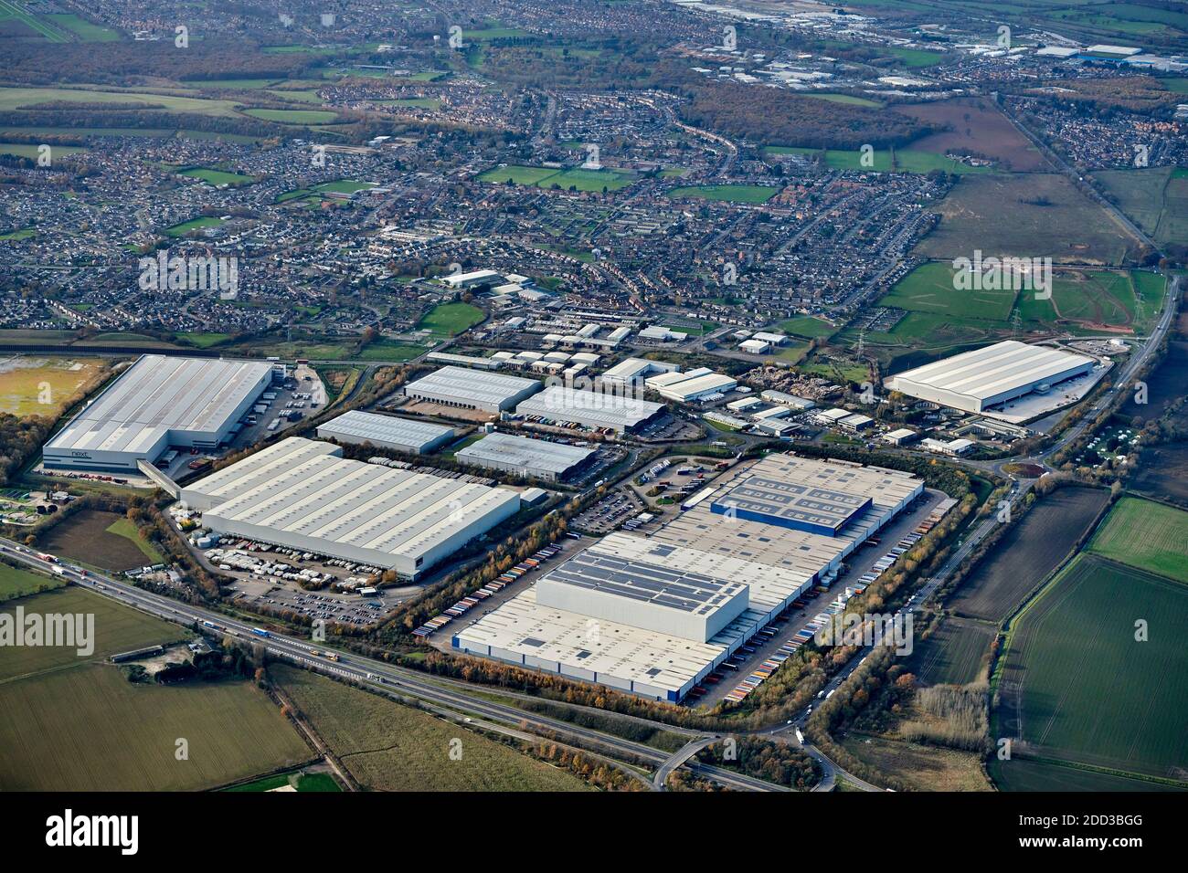 L'entrepôt et le centre de distribution d'Ikea, Doncaster, dans le sud du Yorkshire, dans le nord de l'Angleterre, au Royaume-Uni Banque D'Images