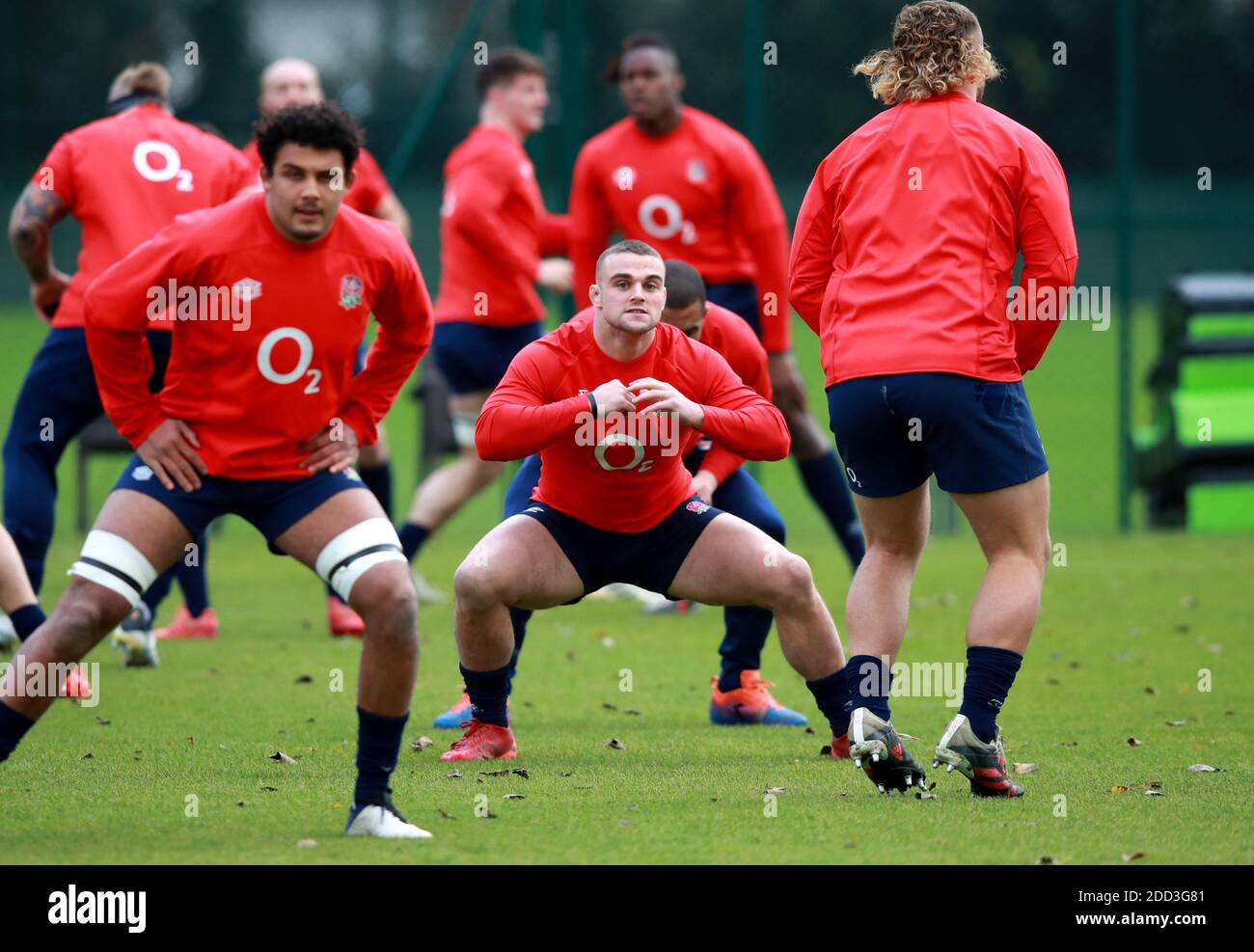 Ben Earl en Angleterre pendant la séance d'entraînement au Lensbury Hotel, Londres. Banque D'Images