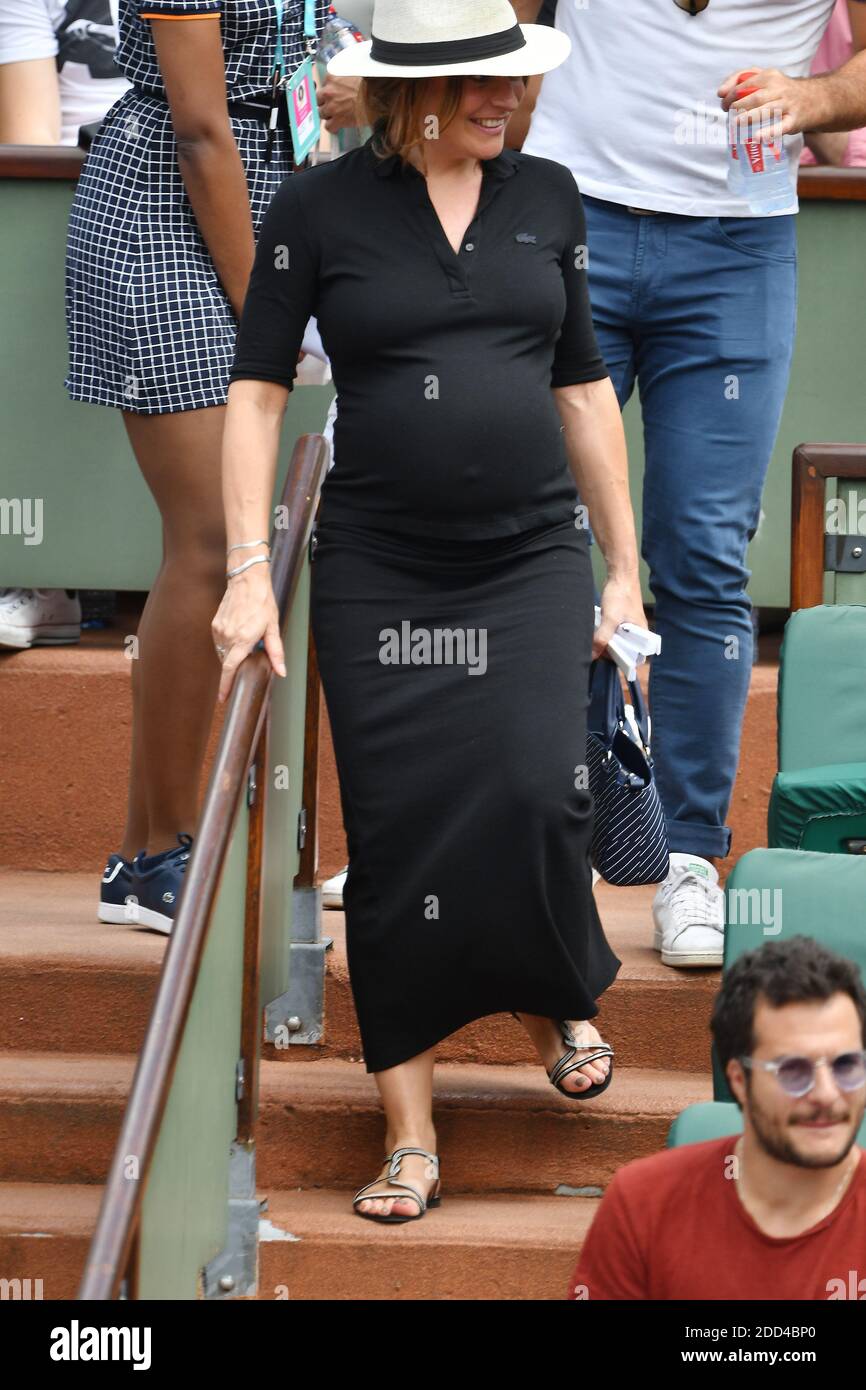 L'actrice Shirley Bousquet, enceinte, participe à l'Open de France 2018 - septième jour à Roland Garros le 3 juin 2018 à Paris, France. Photo de Laurent Zabulon/ABACAPRESS.COM Banque D'Images