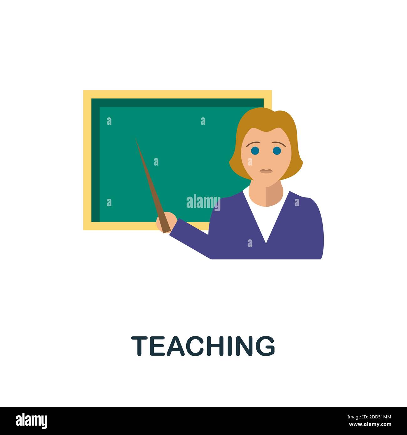 Icône apprentissage. Élément simple de la collection d'éducation en ligne. Icône Creative Teaching pour la conception Web, les modèles, les infographies et bien plus encore Illustration de Vecteur