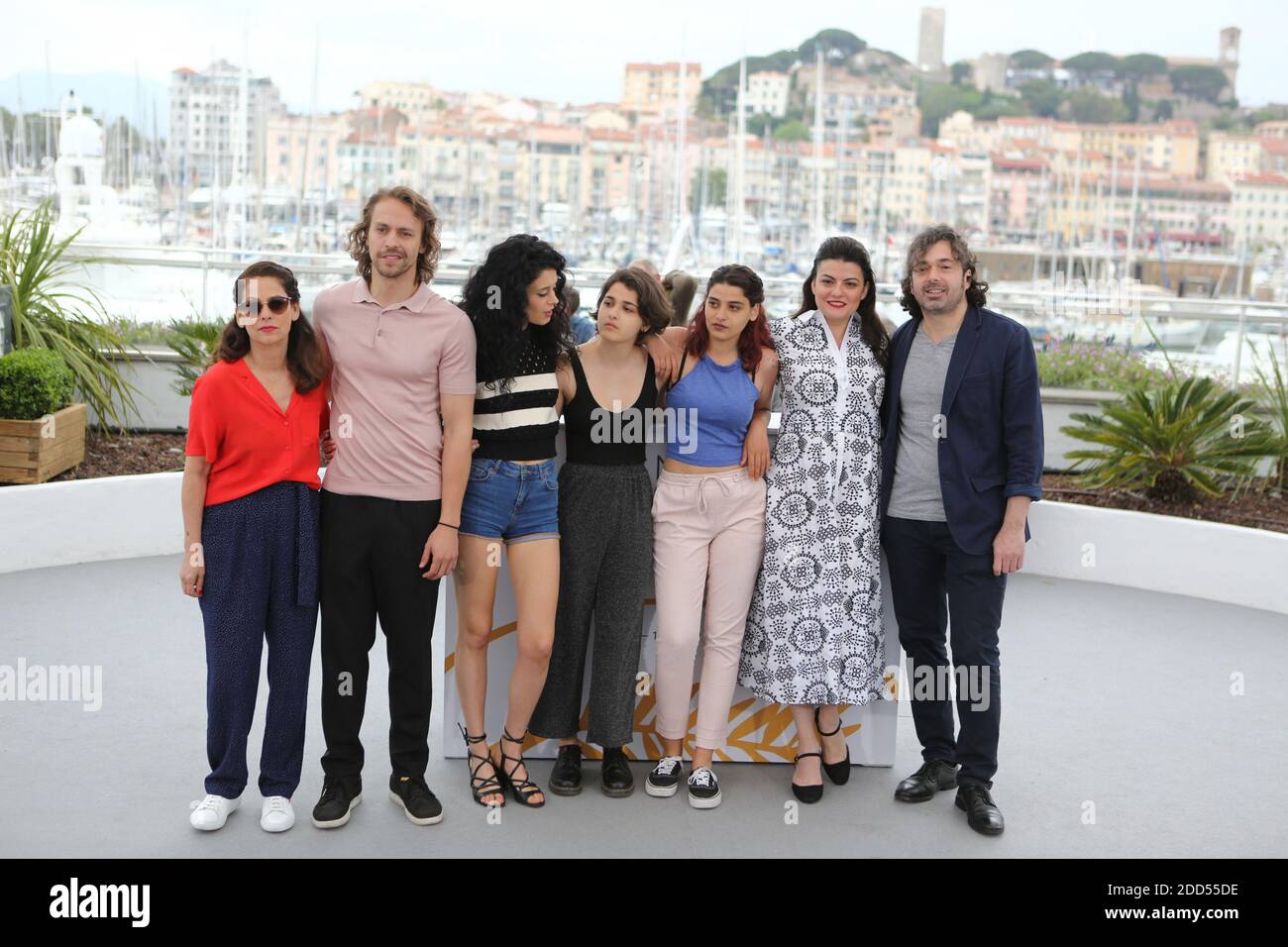 L'actrice Souraya Baghdadi, l'actrice Metin Akdulger, l'actrice Mariah Tannoury, l'actrice Nathalie Issa, l'actrice Manal Issa, la réalisatrice Gaya Jiji et l'actrice Saad Lostan assistent au photocall de 'My Favorite Fabric (mon Tissu Preprere)' lors du 71e Festival annuel du film de Cannes au Palais des Festivals, le 12 mai 2018 à Cannes. Photo de David Boyer/ABACAPRESS.COM Banque D'Images