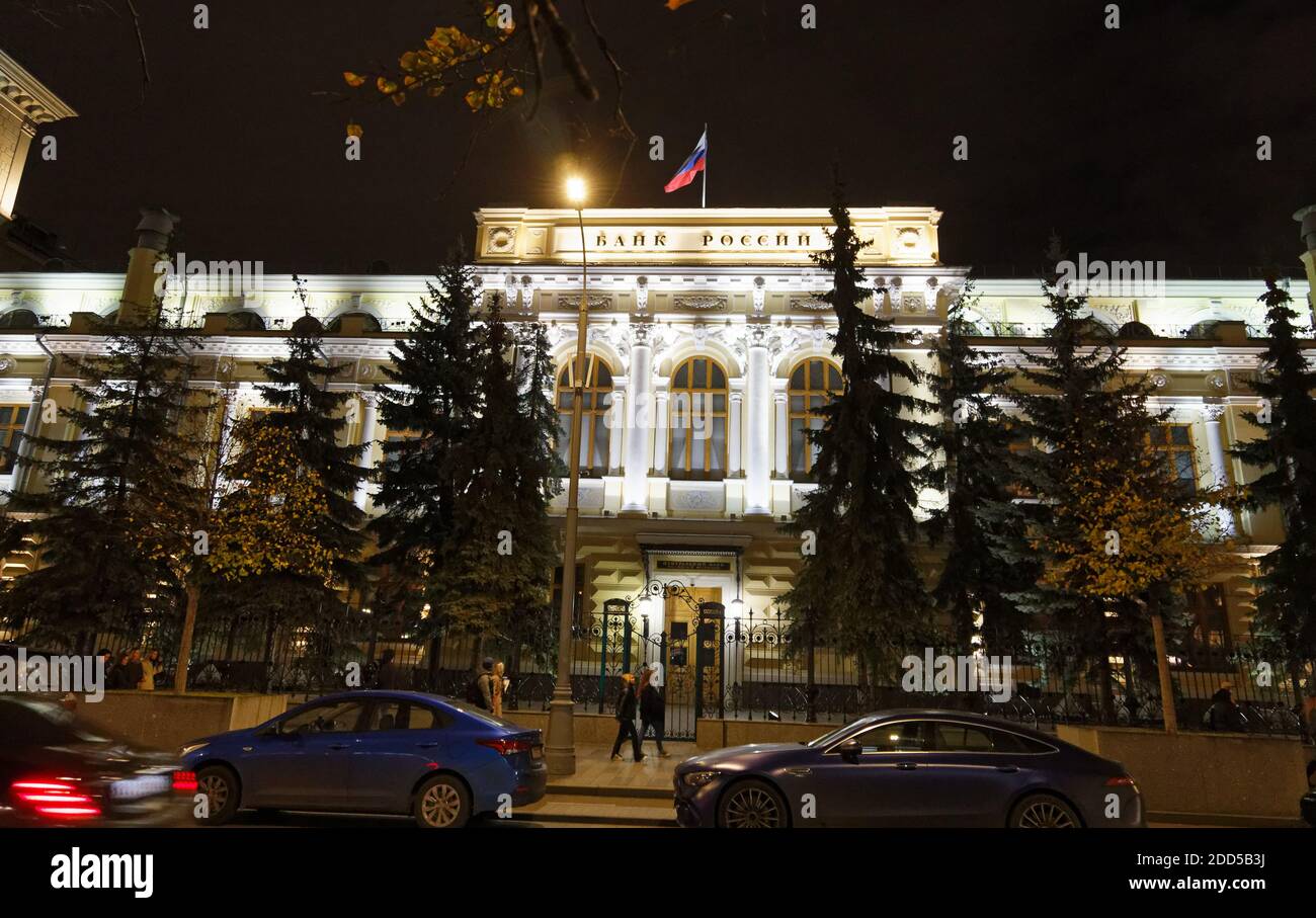 banque centrale de russie dans la soirée 2020 Banque D'Images