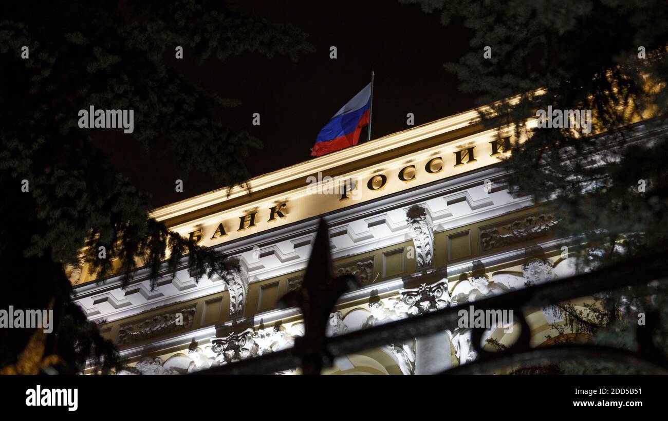 banque centrale de russie dans la soirée 2020 Banque D'Images