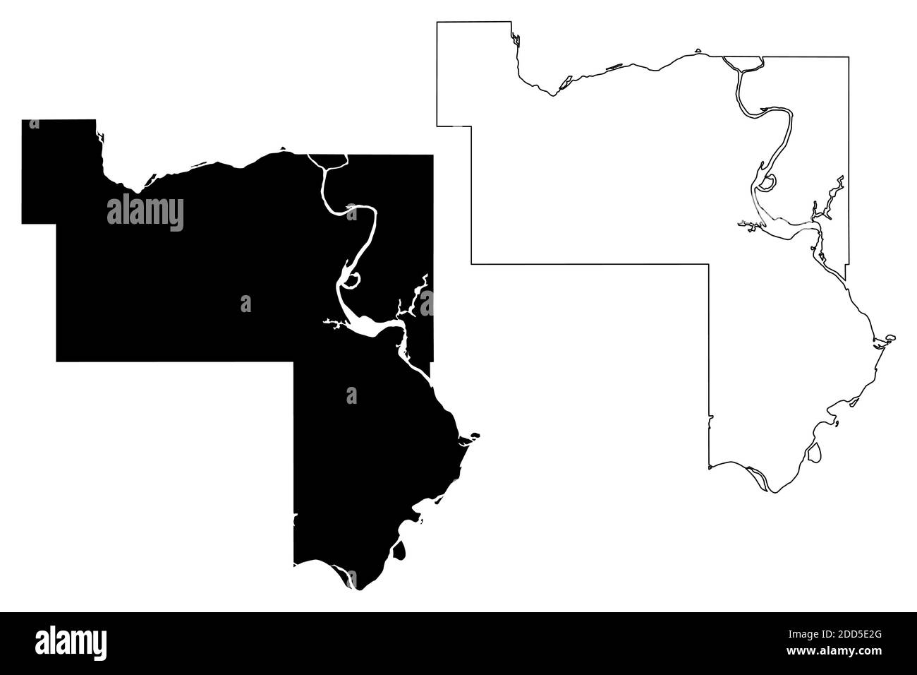 Muskogee County, Oklahoma State (comté des États-Unis, États-Unis d'Amérique, États-Unis, États-Unis) carte illustration vectorielle, scribble sketch carte de Muskogee Illustration de Vecteur