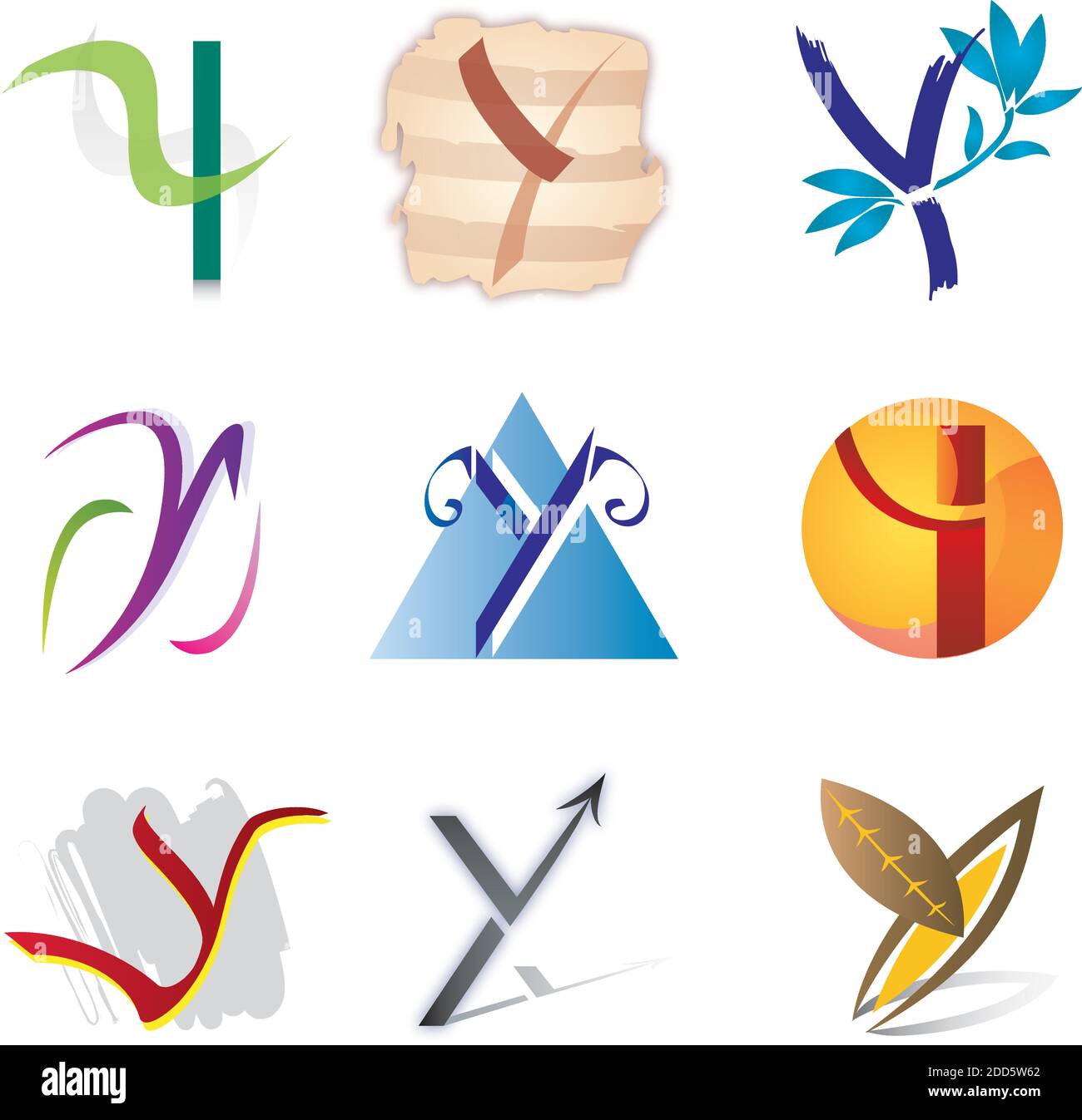 Jeu d'icônes/éléments de lettre décorative S pour le logo Conception Illustration de Vecteur