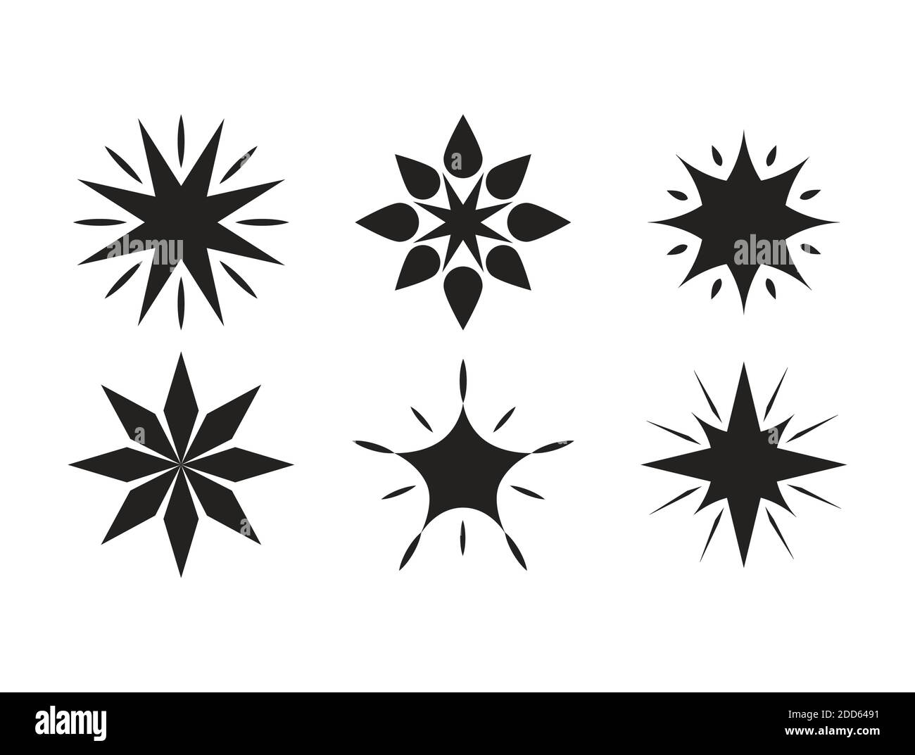 ensemble de motifs vectoriels de style étoile Illustration de Vecteur