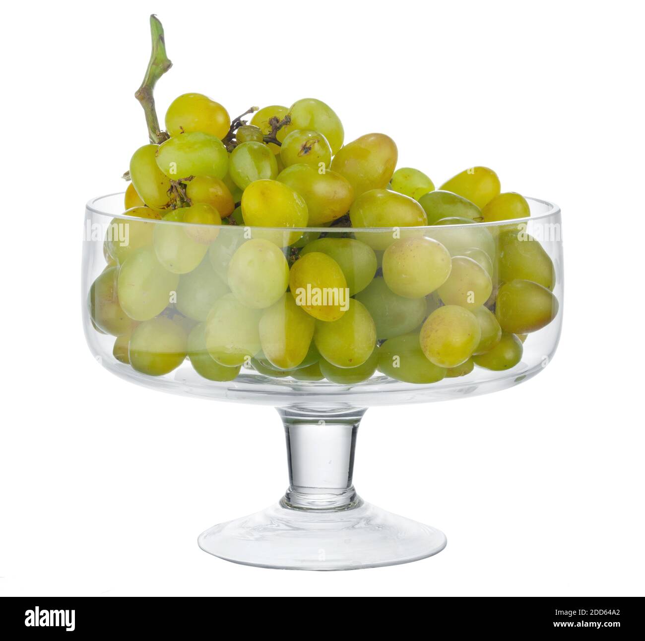 Bol à fruits en verre / contenant de stockage isolé sur blanc Banque D'Images