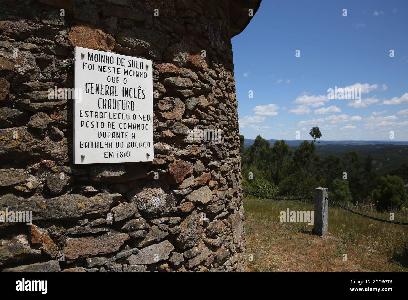 Champ de bataille de Busaco (Bucaco), une bataille de l'ère napoléonienne qui a eu lieu en 1810 près de Luso, au Portugal. Banque D'Images