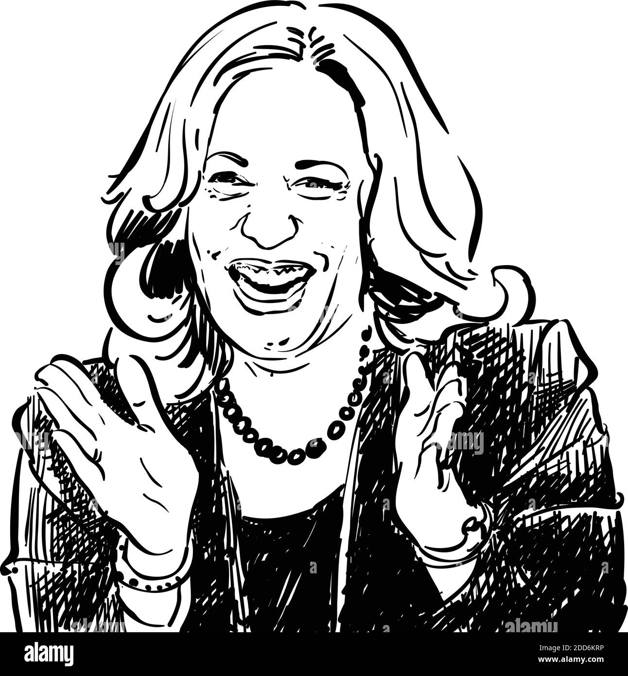 Kamala Harris - clapping manuel - illustration vectorielle Illustration de Vecteur