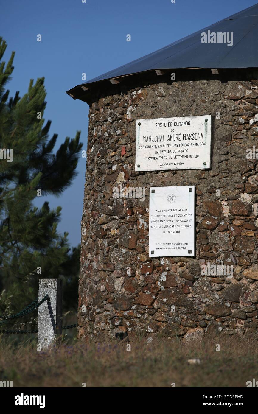 Champ de bataille de Busaco (Bucaco), une bataille de l'ère napoléonienne qui a eu lieu en 1810 près de Luso, au Portugal. Banque D'Images