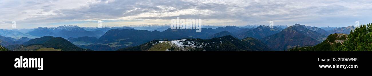Vue panoramique montrant les montagnes Banque D'Images