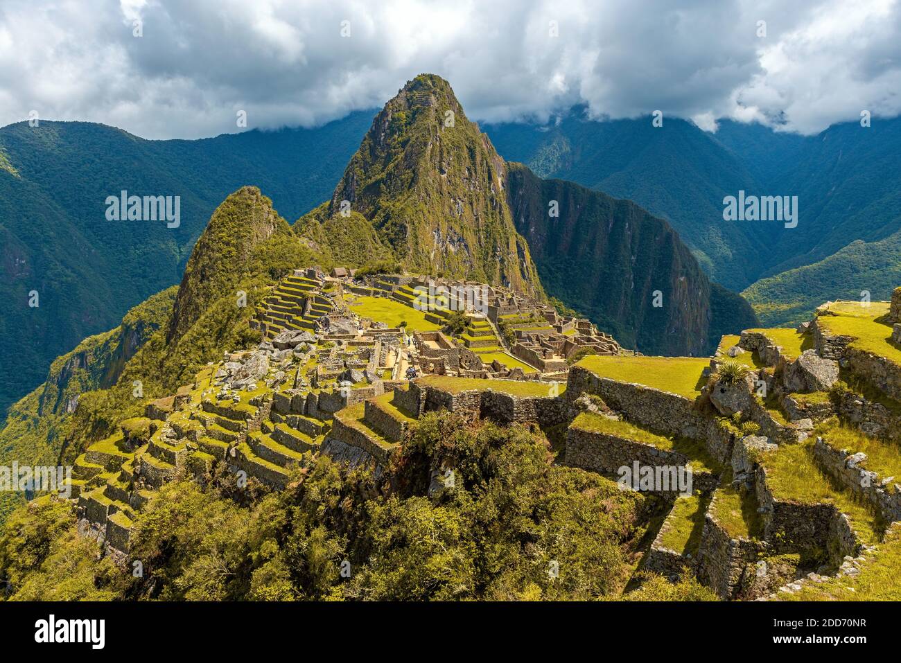Machu Picchu en saison sèche, Cusco, Pérou. Banque D'Images