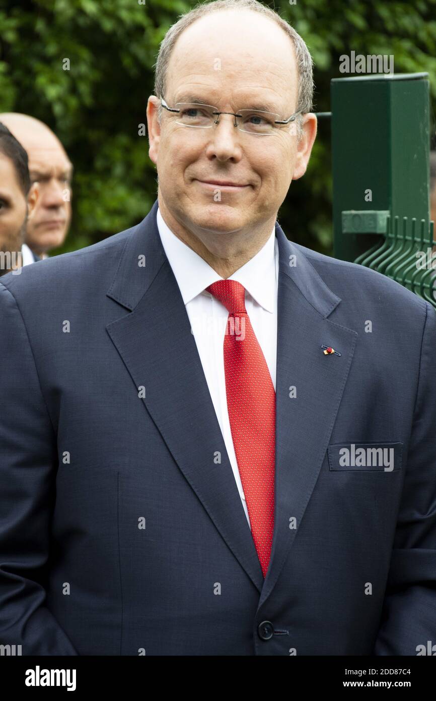 HSH le Prince Albert II de Monaco assiste à l'inauguration du Parc Nativelle à Longjumeau, France, le 19 juin 2018. Photo par Avenir Pictures/ABACAPRESS.COM Banque D'Images