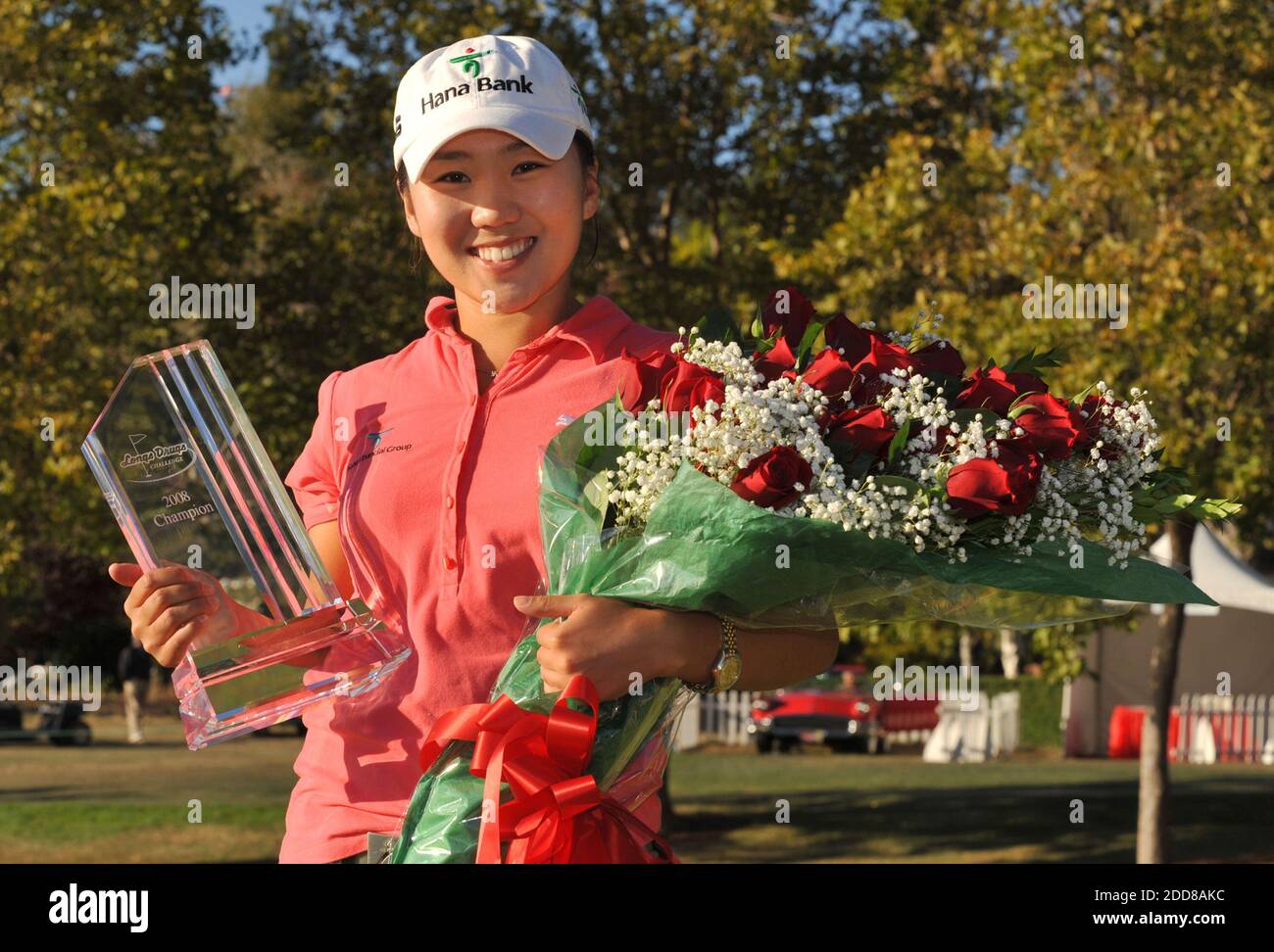 PAS DE FILM, PAS DE VIDÉO, PAS de TV, PAS DE DOCUMENTAIRE - In-Kyung Kim, de Séoul, Corée du Sud, détient son trophée après avoir remporté le défi de la drogue de longs au Blackhawk Country Club à Danville, CA, Etats-Unis le 12 octobre 2008. Photo de Jose Carlos Fajardo/Contra Costa Times/MCT/Cameleon/ABACAPRESS.COM Banque D'Images