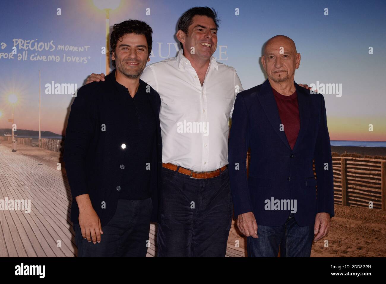 Oscar Isaac, Chris Weitz, Sir Ben Kingsley assistant à une séance photo pour le film opération finale lors du 44e Festival américain du film de Deauville à Deauville, France, le 8 septembre 2018. Photo de Julien Reynaud/APS-Medias/ABACAPRESS.COM Banque D'Images