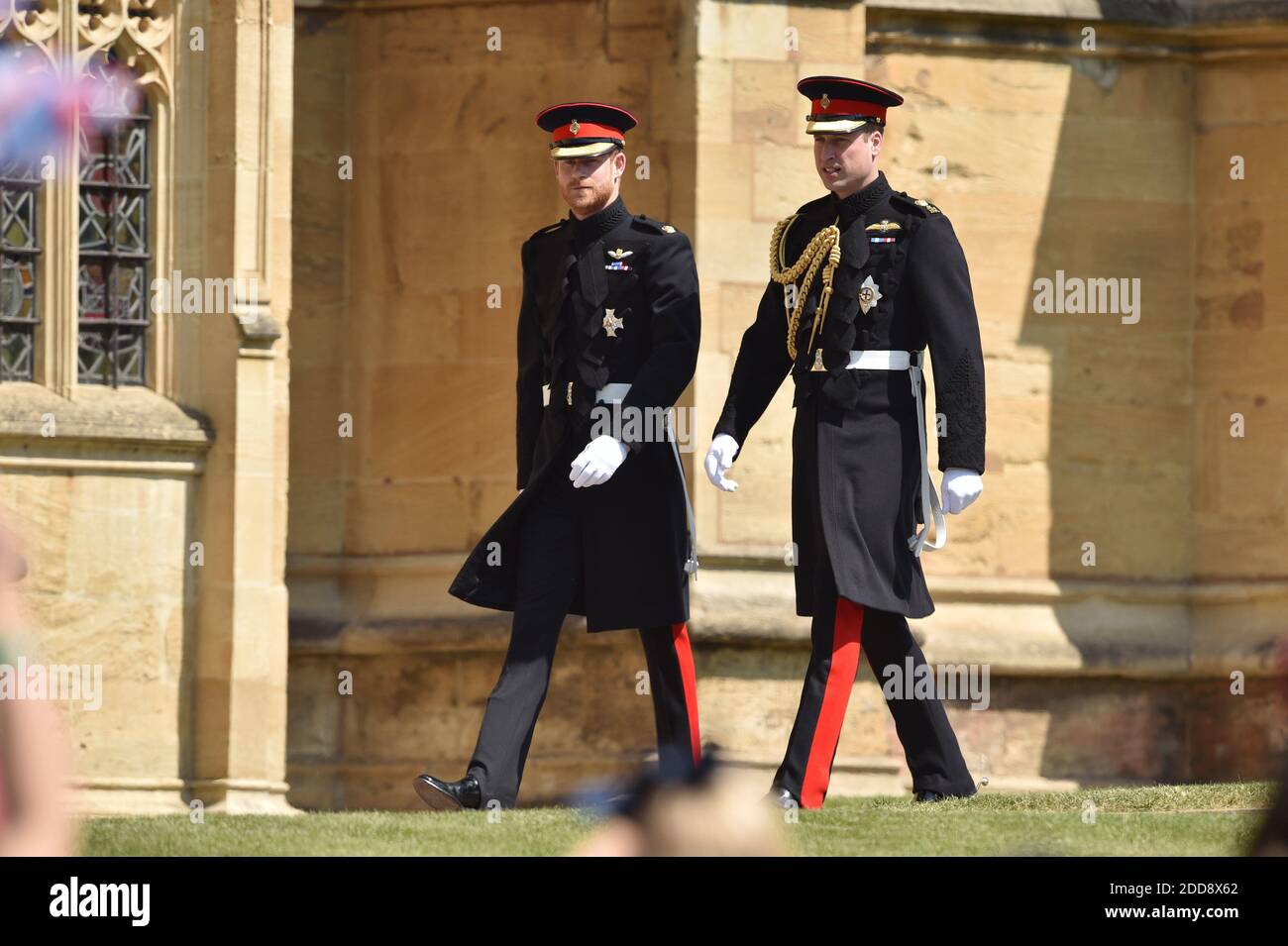 Le prince William assiste à la cérémonie de mariage le prince Henry Charles Albert David du pays de Galles épouse Mme Meghan Markle dans un service à la chapelle Saint-George à l'intérieur du château de Windsor. Parmi les invités se trouvaient 2200 membres du public, la famille royale et la mère Doria Ragland de Mme Markle. Photo de Lionel Hahn/ABACAPRESS.COM Banque D'Images