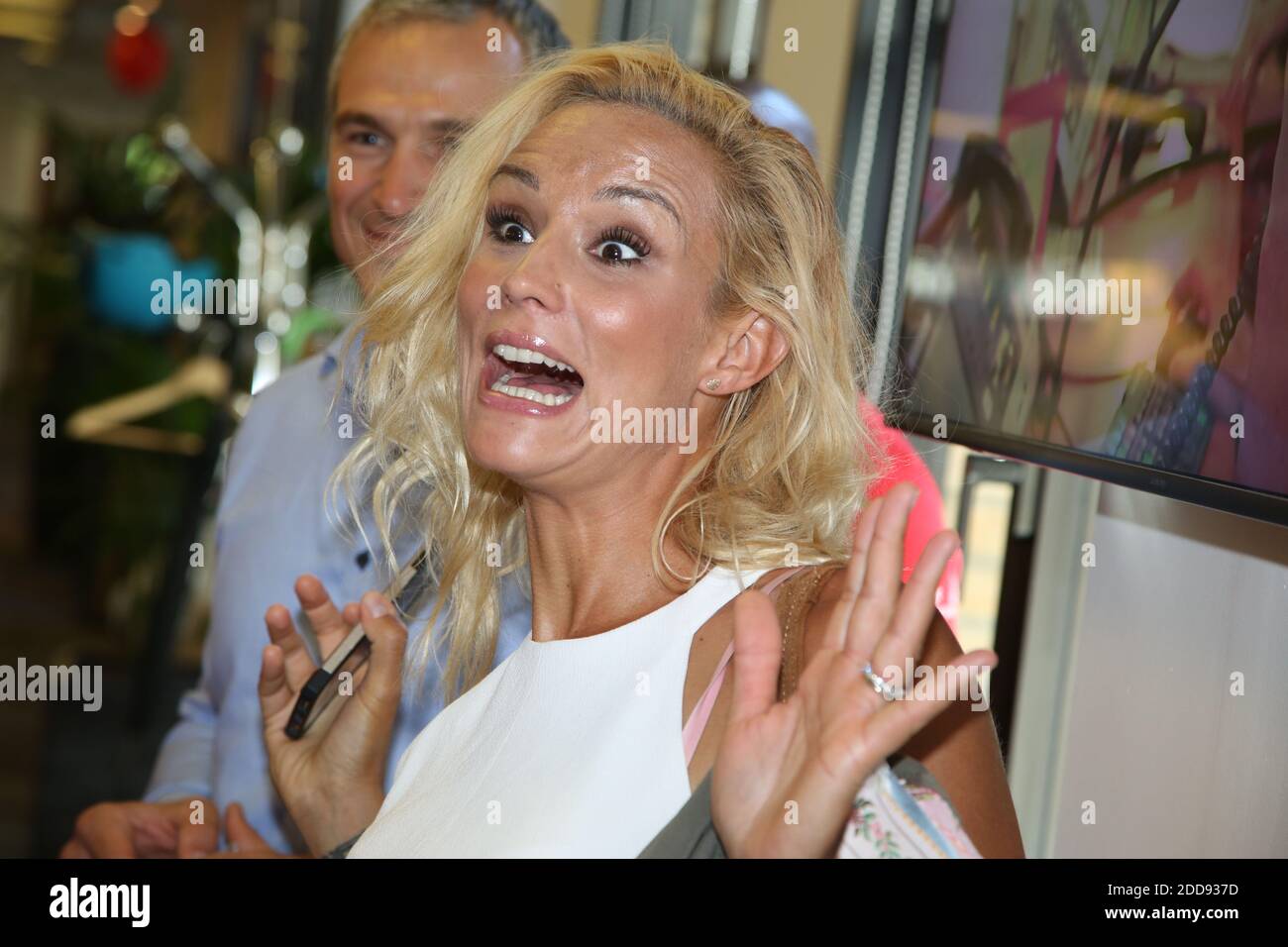 Elodie Gossuin participe à la 14ème Journée de la Charité de la BGC Aurel afin d'honorer la mémoire des 658 employés de la BGC tués dans la WTC le 9/11/2001, qui s'est tenue au siège de la BGC Aurel, rue Richelieu à Paris, France, le 11 septembre 2018. Photo de Jerome Domine/ABACAPRESS.COM Banque D'Images