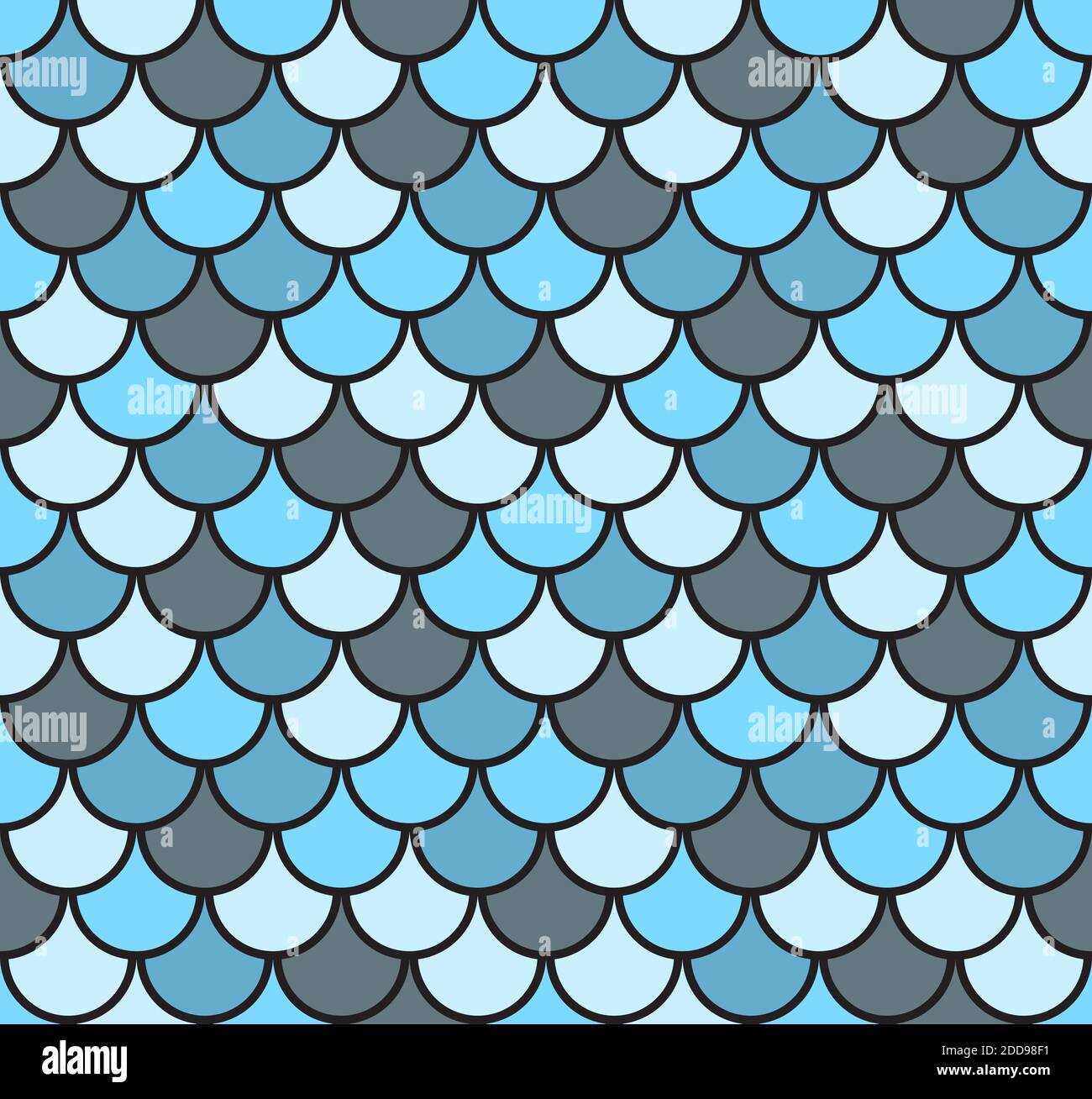 Illustration du motif de la balance à poissons sans couture Banque D'Images