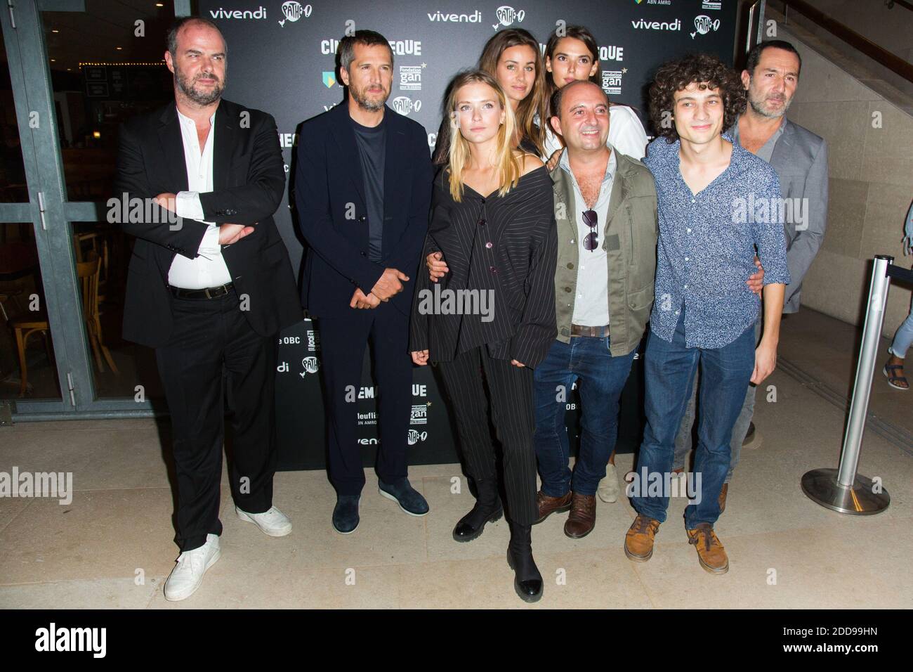 Cédric Anger, Guillaume Canet, Camille Razat, Elisa Bachir-Bey, Jean-Louis Barcelona, Valeria Nicov, Quentin Dolmaire et Gilles Lellouche assiste à la première de l'amour est une fete à la Cinémathèque française à Paris, France, le 12 septembre 2018. Photo de Nasser Berzane/ABACAPRESS.COM. Banque D'Images