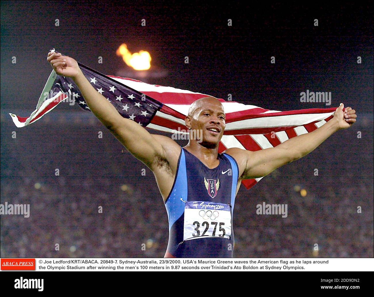 100 Mètres Masculin Aux Jeux Olympiques D'été De 1984 Maurice greene ato 100 boldon olympics Banque de photographies et d