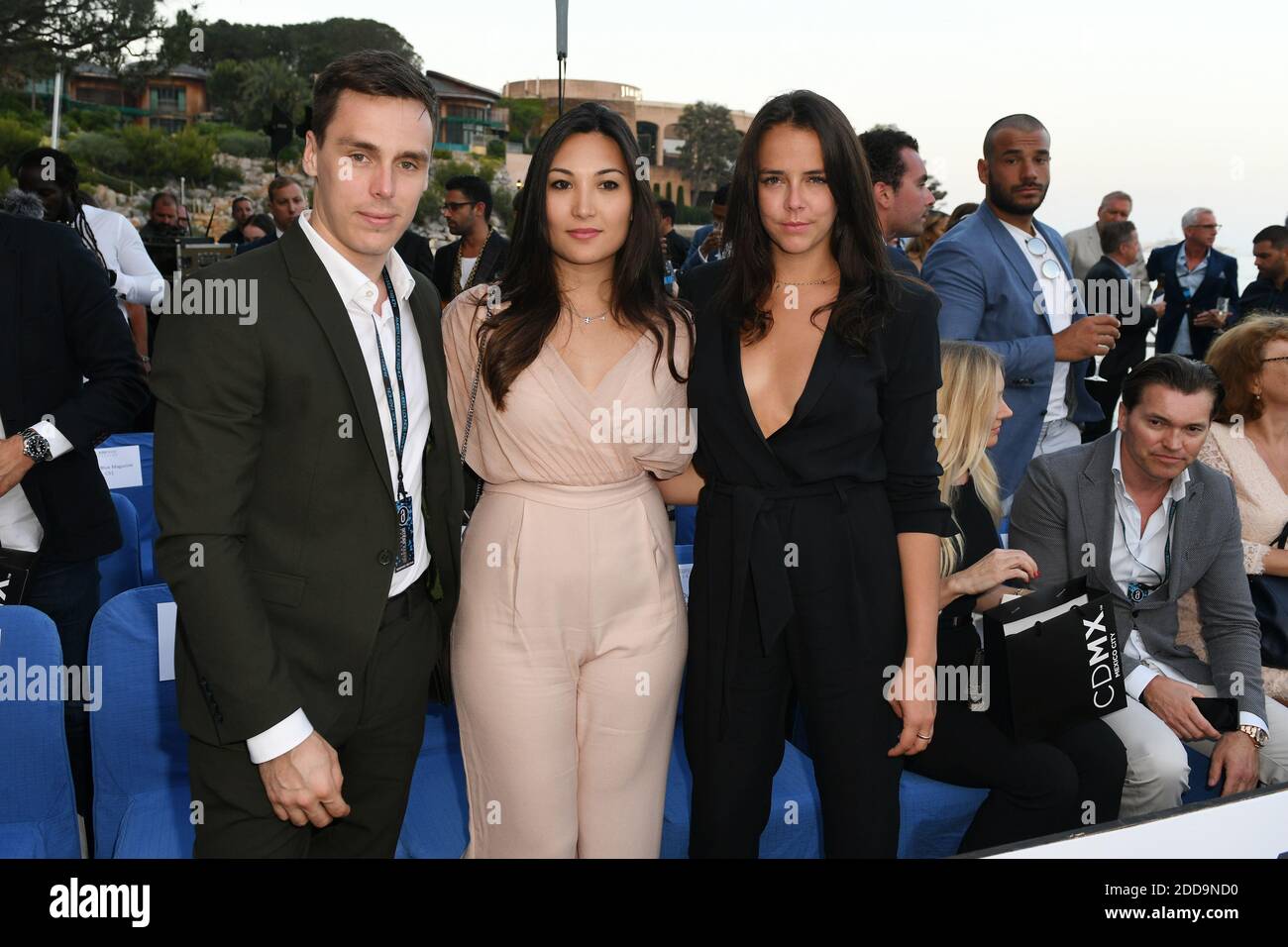 Louis Ducruet, Marie Chevallier et Pauline Ducruet assistent à l'Amber Lounge UNITE 2018 en aide à la fondation de Sir Jackie Stewart « Race Against Dementia » à l'hôtel le Méridien le 25 mai 2018 à Monte-Carlo, Monaco. Photo de Laurent Zabulon/ABACAPRESS.COM Banque D'Images