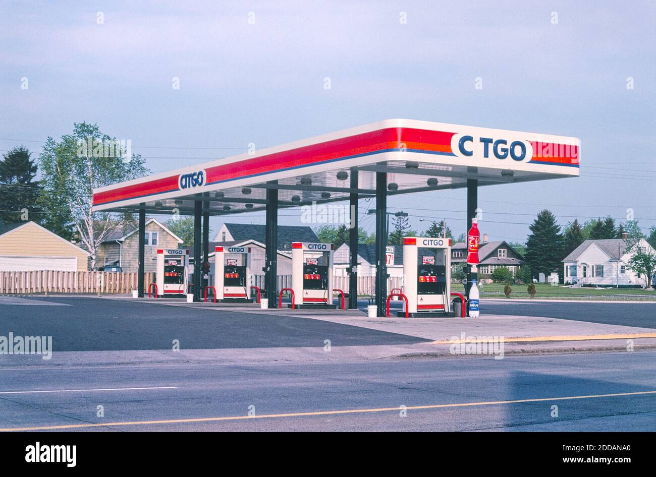 Station-service Citgo, vue d'ensemble, route 2, Superior, Wisconsin, Etats-Unis, John Margolies Roadside America Photograph Archive Banque D'Images