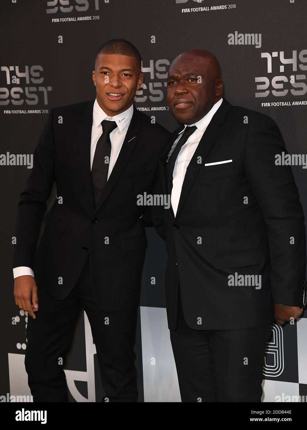 Kylian Mbappe et Wilfried Mbappe arrivent aux meilleurs FIFA football Awards 2018 au Royal Festival Hall de Londres, Royaume-Uni, le 24 septembre 2018. Photo de Christian Liewig/ABACAPRESS.COM Banque D'Images