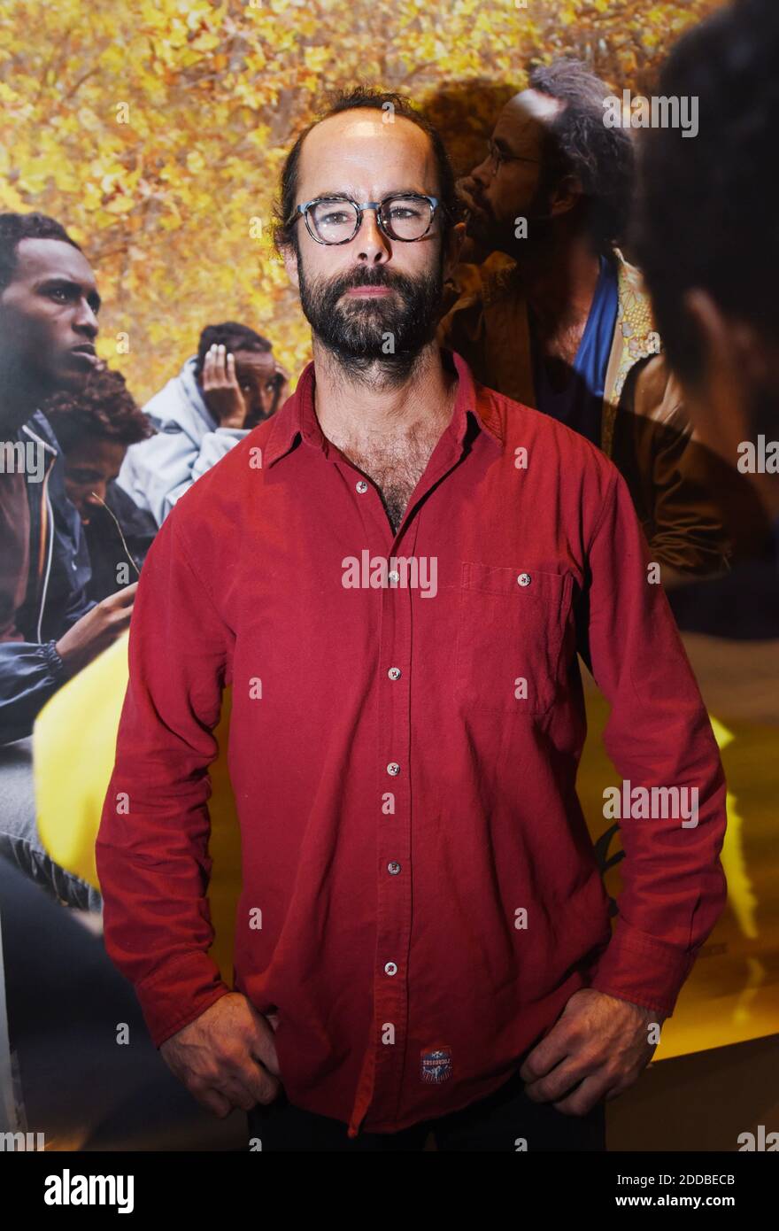 Cedric Herrou assiste à la première de la Balance à Paris, France, le 26 septembre 2018. Photo d'Alain Apaydin/ABACAPRESS.COM Banque D'Images