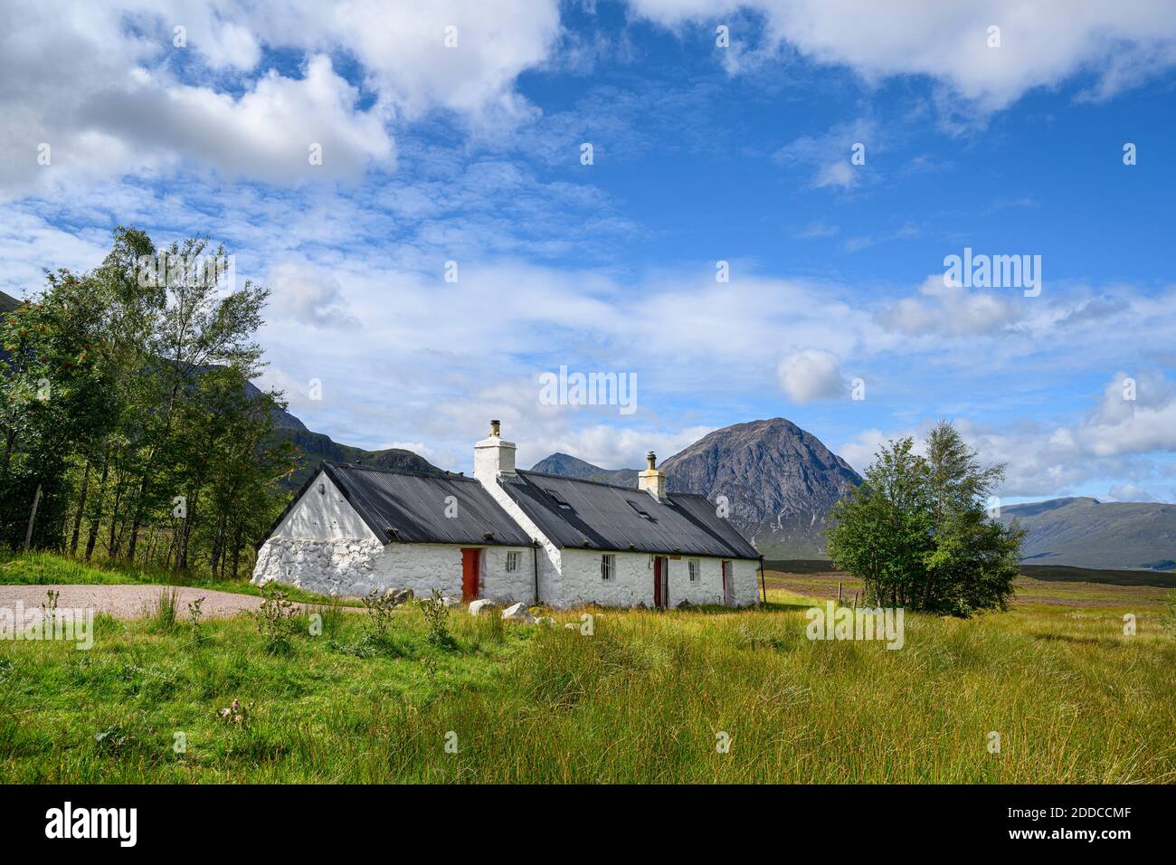 Royaume-Uni, Écosse, Black Rock Cottage à l'entrée de Glen COE Banque D'Images